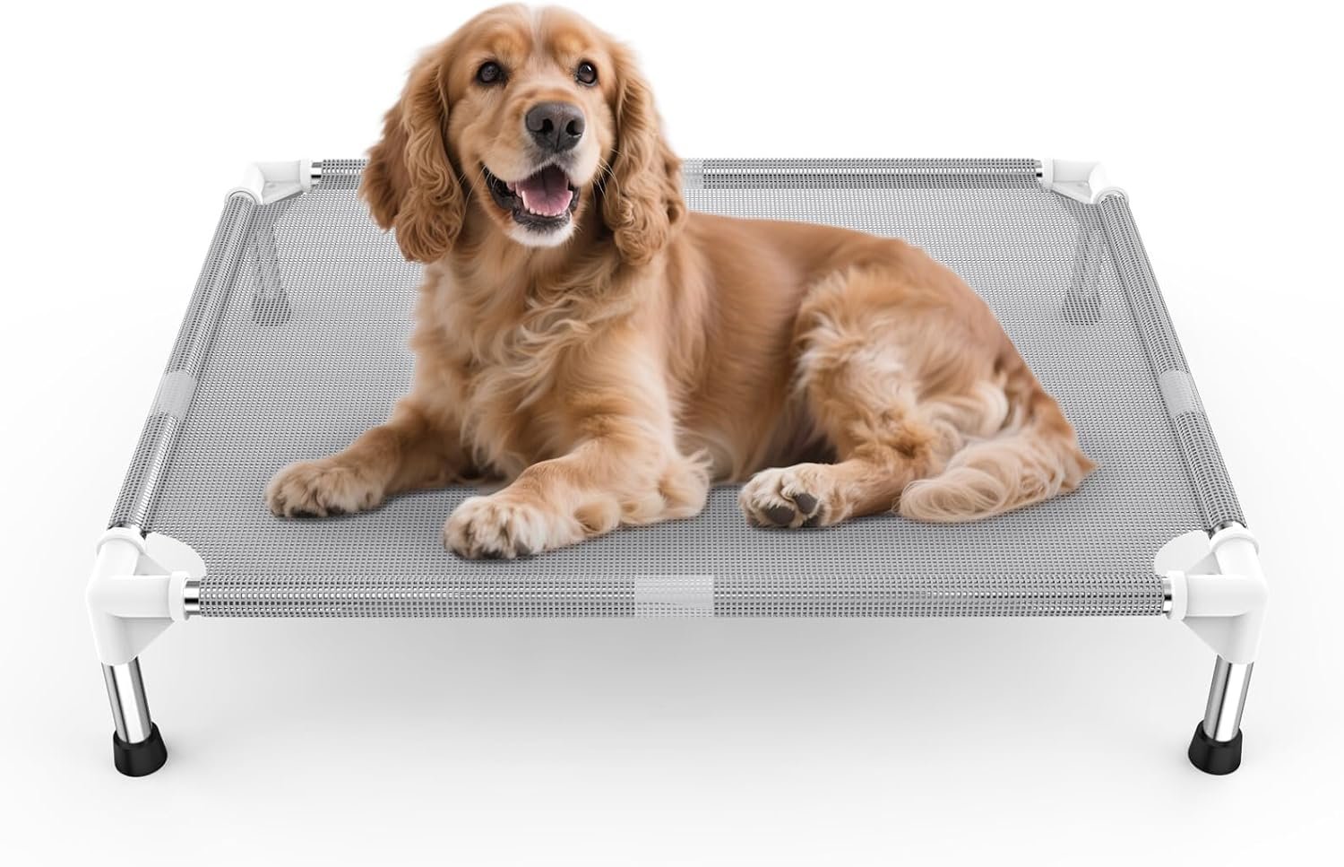 Elevated Dog Bed with Teslin Cooling Fabric – Dog Cot for Medium Dogs