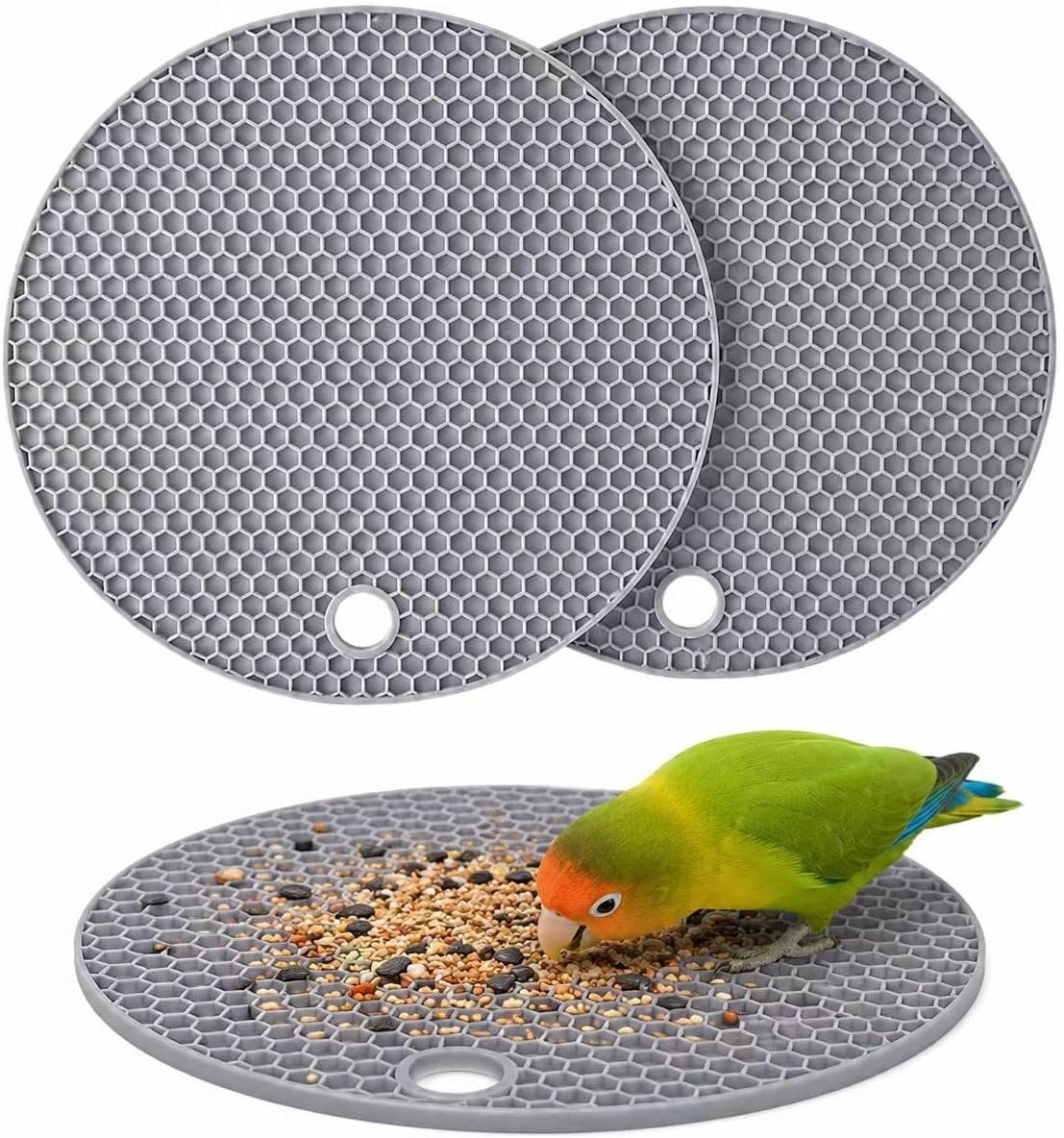 2Pcs Bird Slow Feeder Mats Bird Foraging Toys Puzzle Budgie Toys