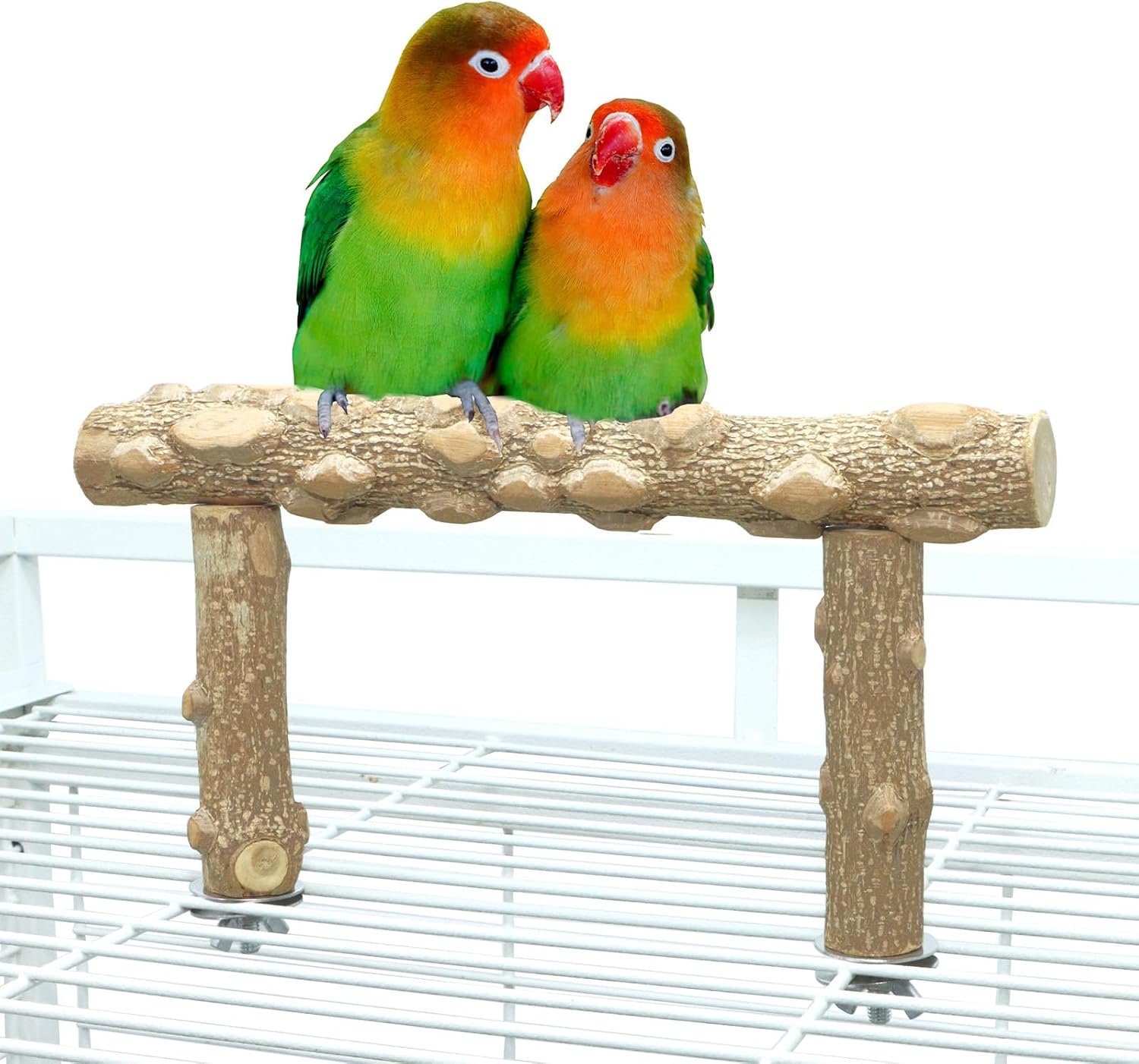 Bird Perch Stand,Natural Wood Cage Gym Toy Branch for Small Large Parrot