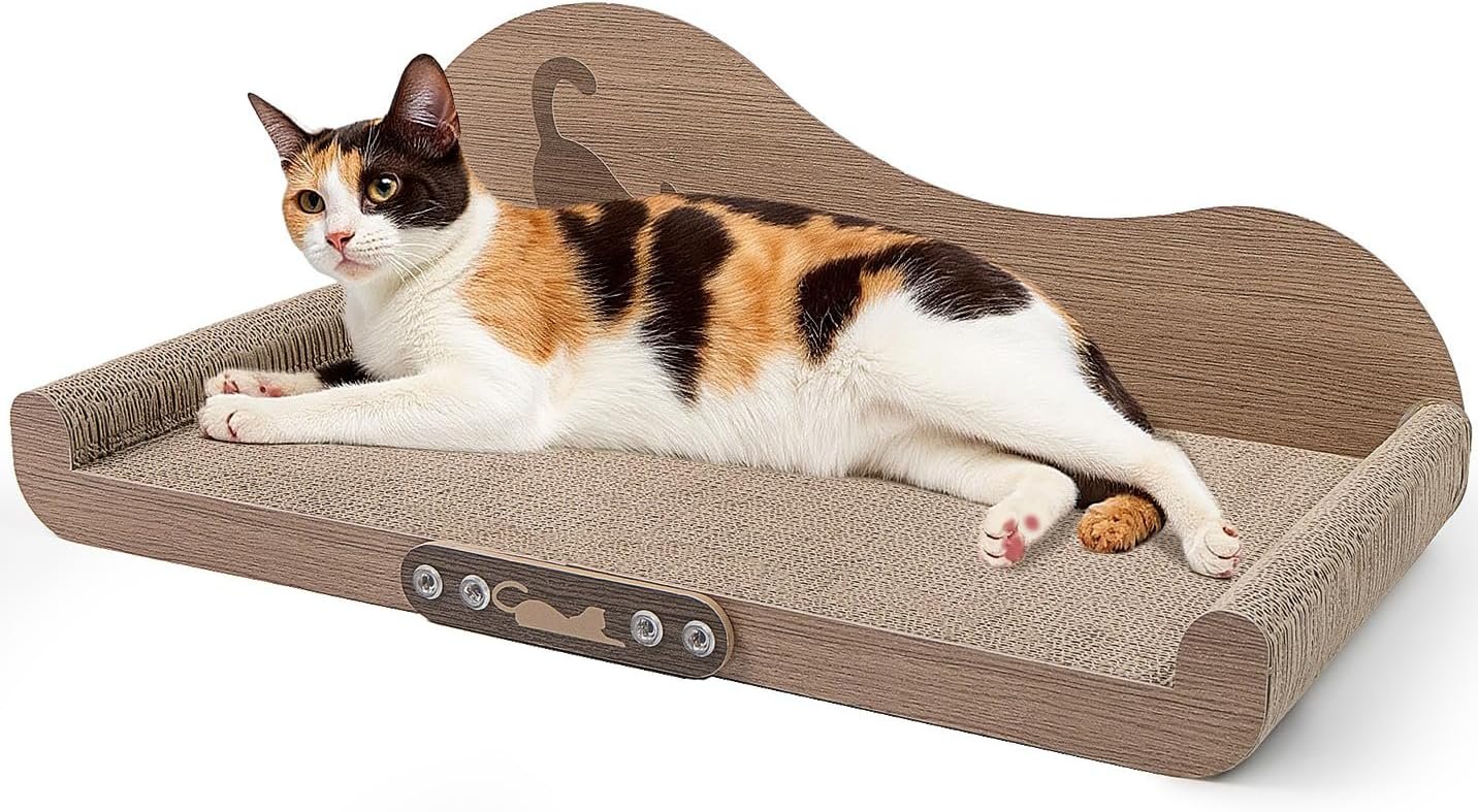 NATUYA Cat Scratcher Cardboard Lounge Bed, 24 Inch