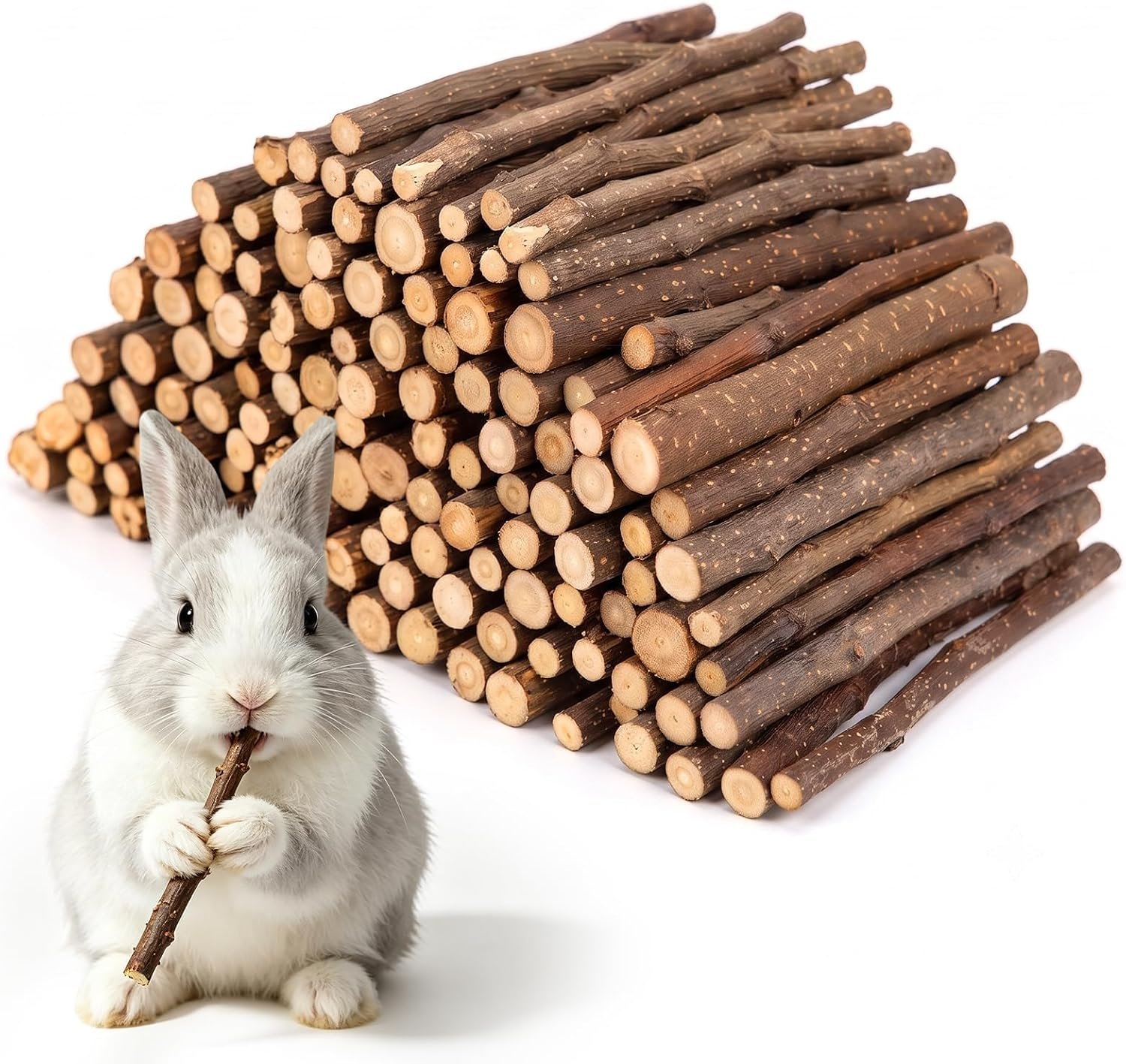 2.2 lb Natural Apple Sticks for Small Animals, Apple Chew Stick