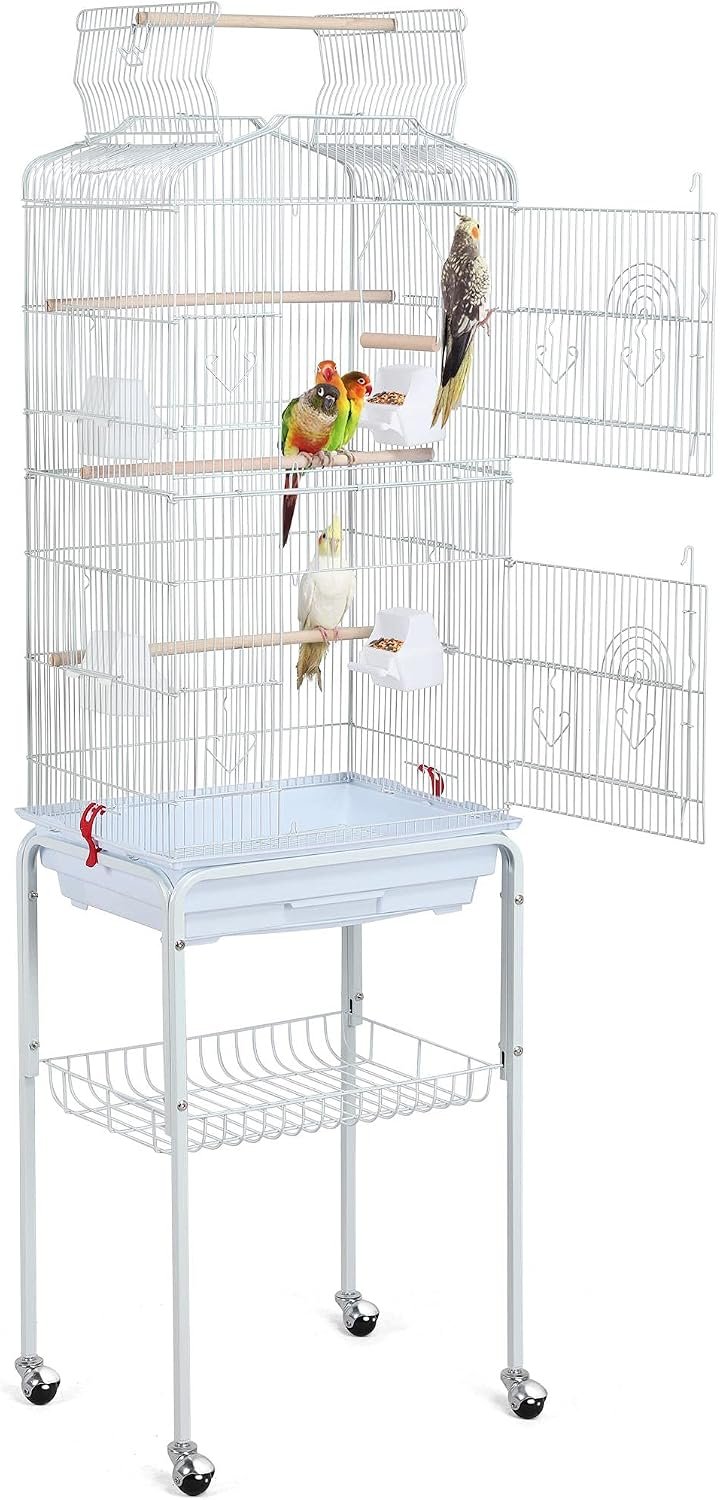 Yaheetech 64” Open Top Bird Cage for Parakeets, Lovebirds, Finches