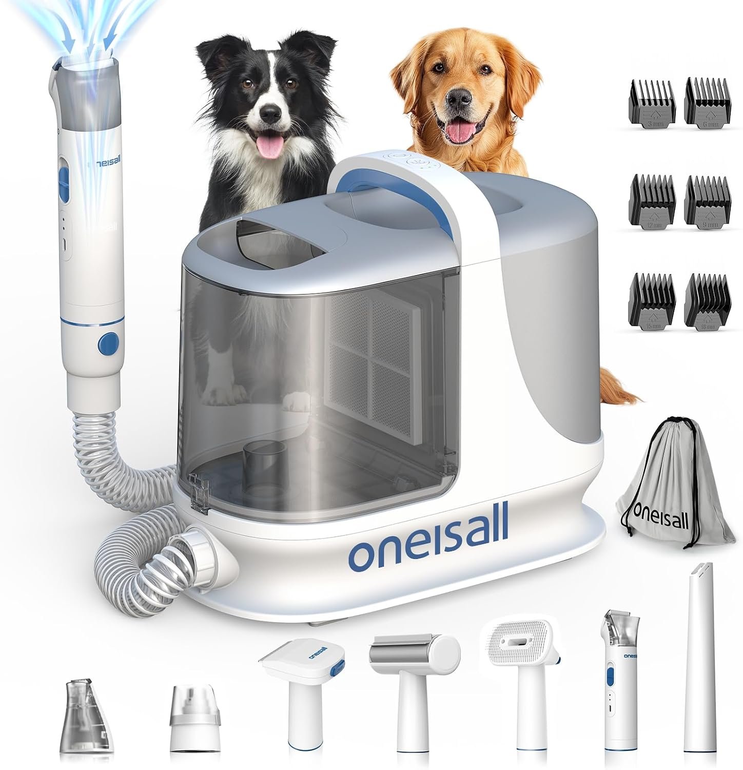 oneisall Dog Grooming Vacuum Kits with Pet Clipper