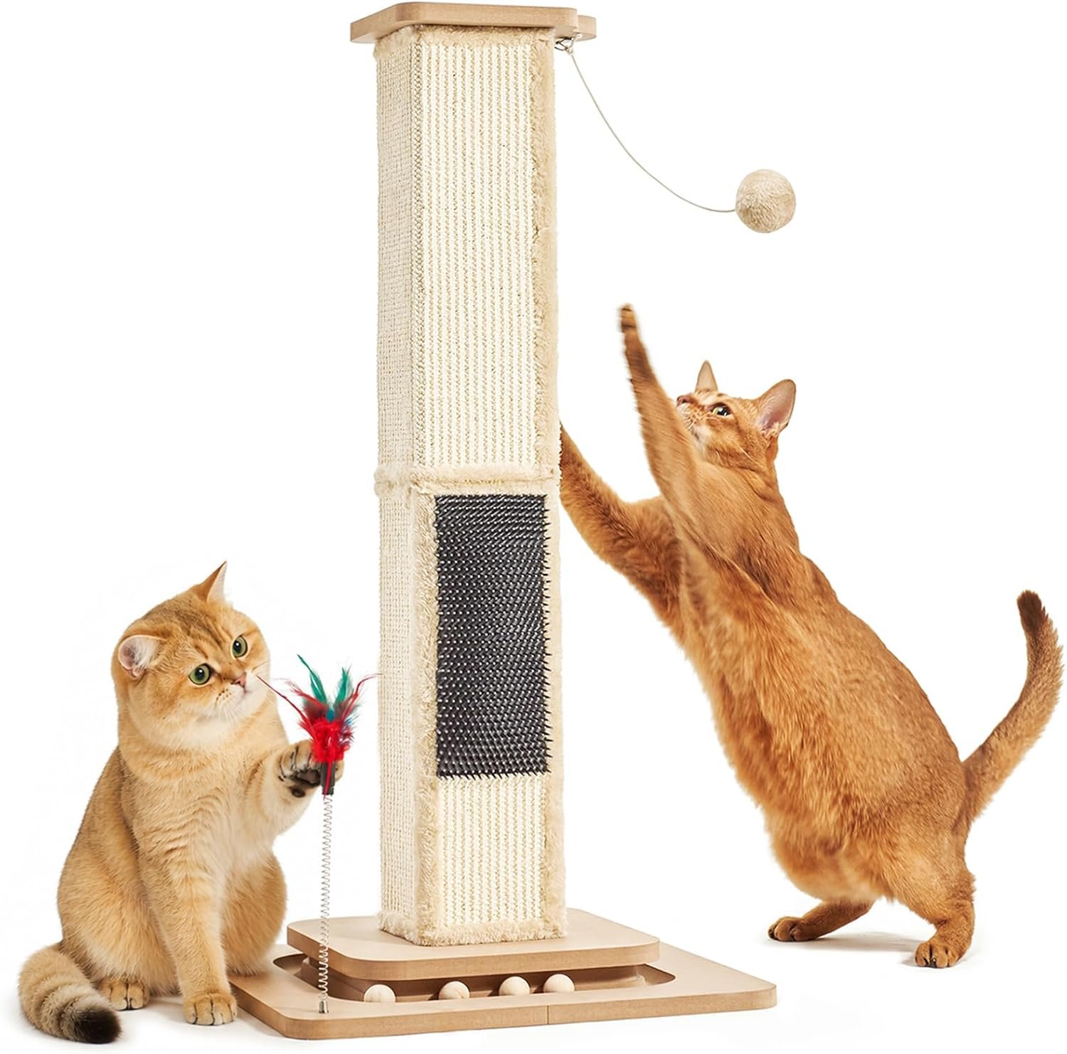 33″ Tall Cat Scratching Post, 5″ Large Diameter Sisal Scratch Post