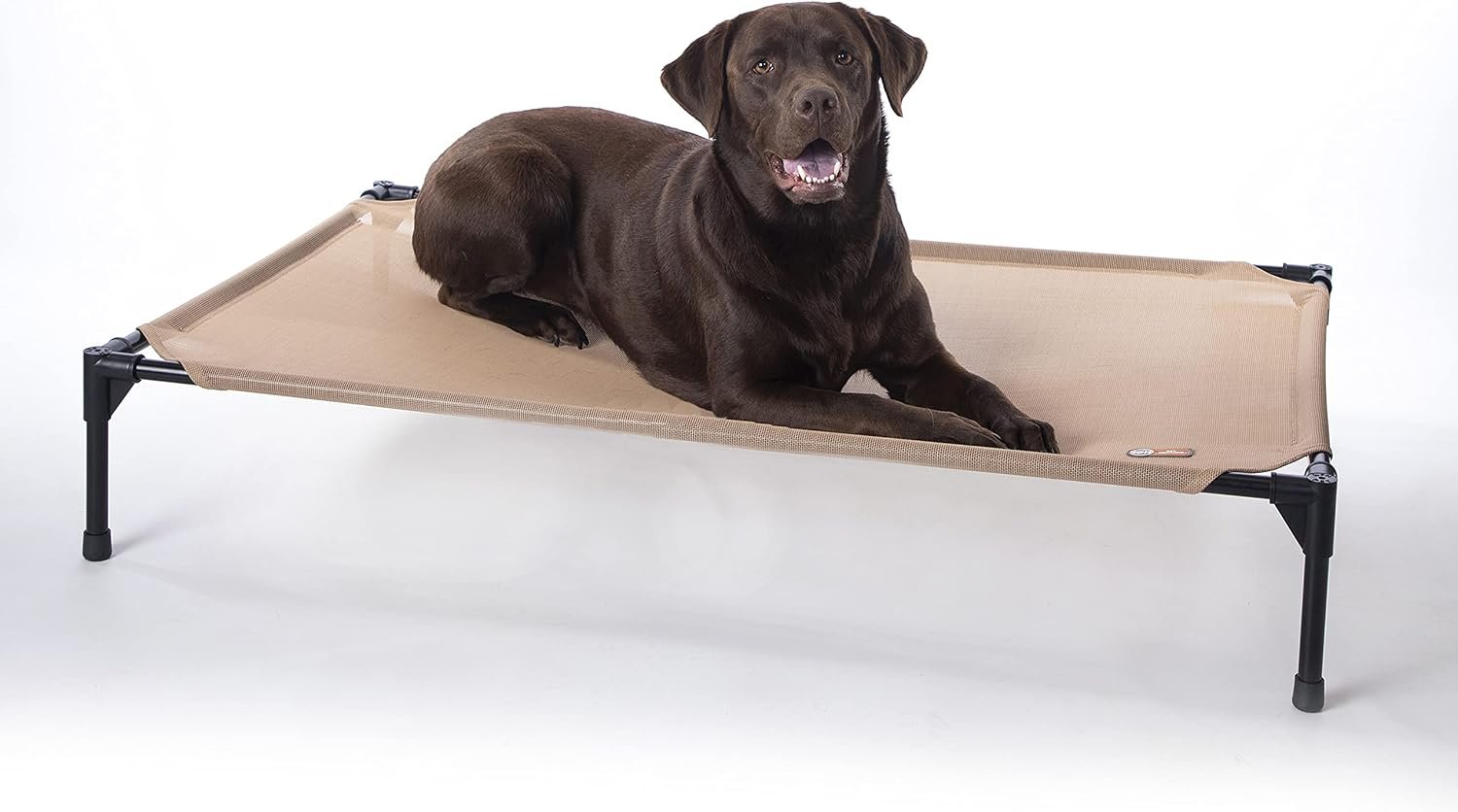 K&H Outdoor Elevated Dog Bed for Medium & Large Pets, Tan, Large 42x30in
