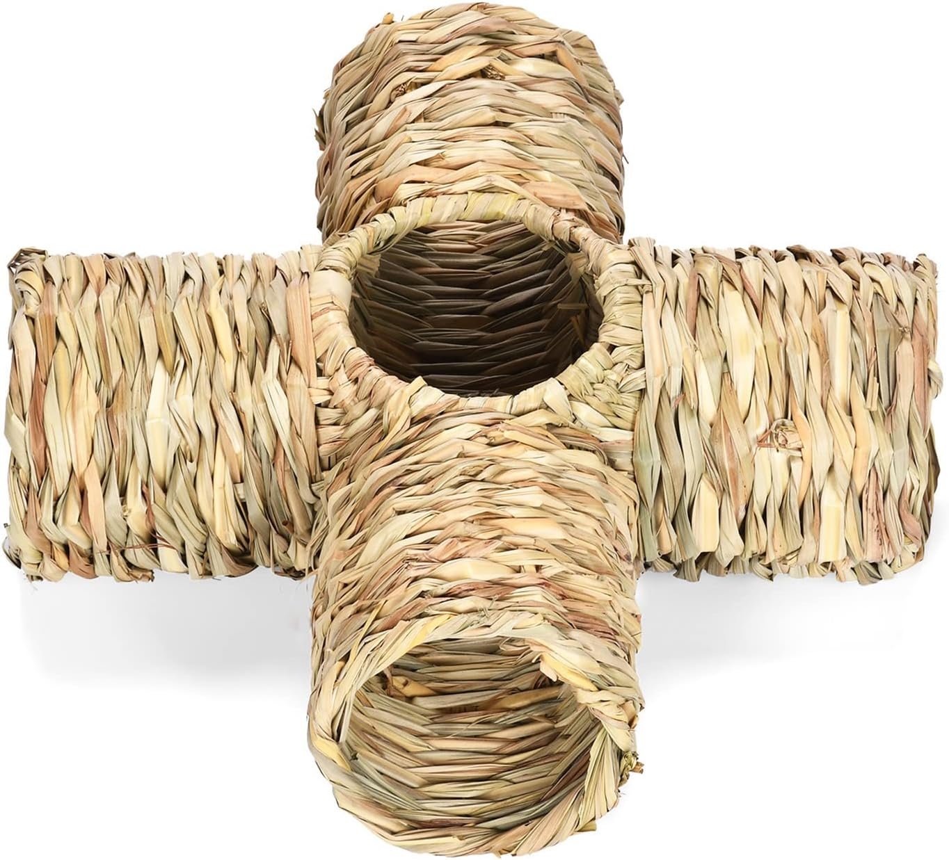 Grass House Woven Pet Tube Tunnel Nest Chew Hamster Junior Rat Grass