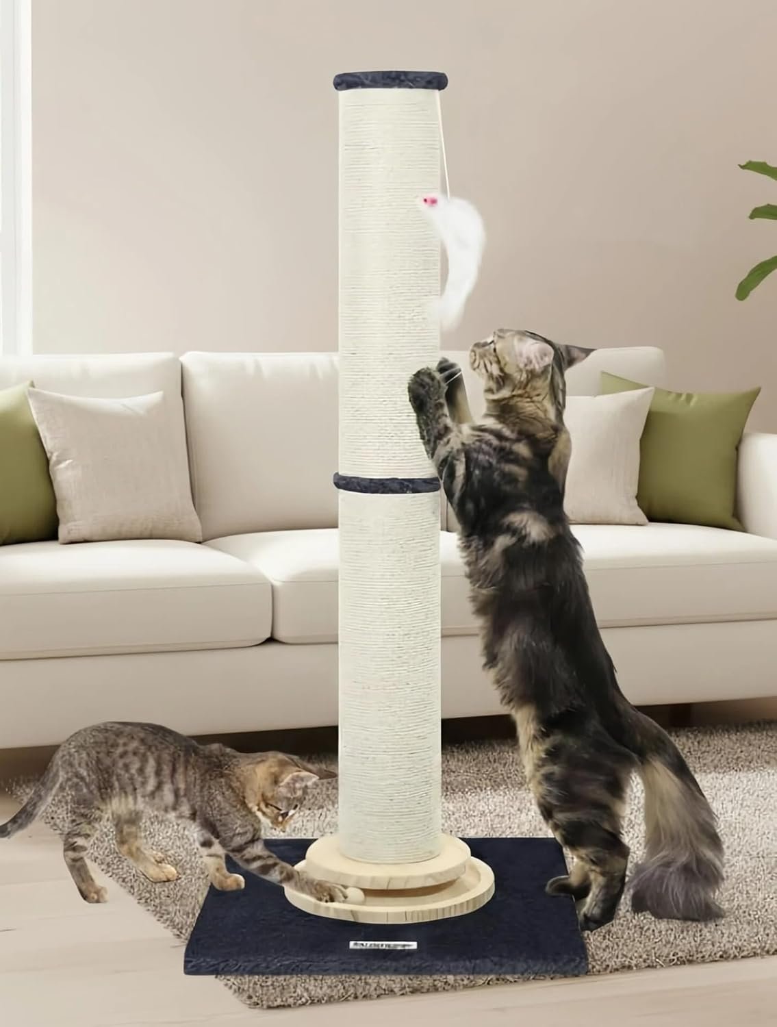 Globlazer 35in Tall 3.9-in Thick Cat Scratching Post for Adult Cats, SC35