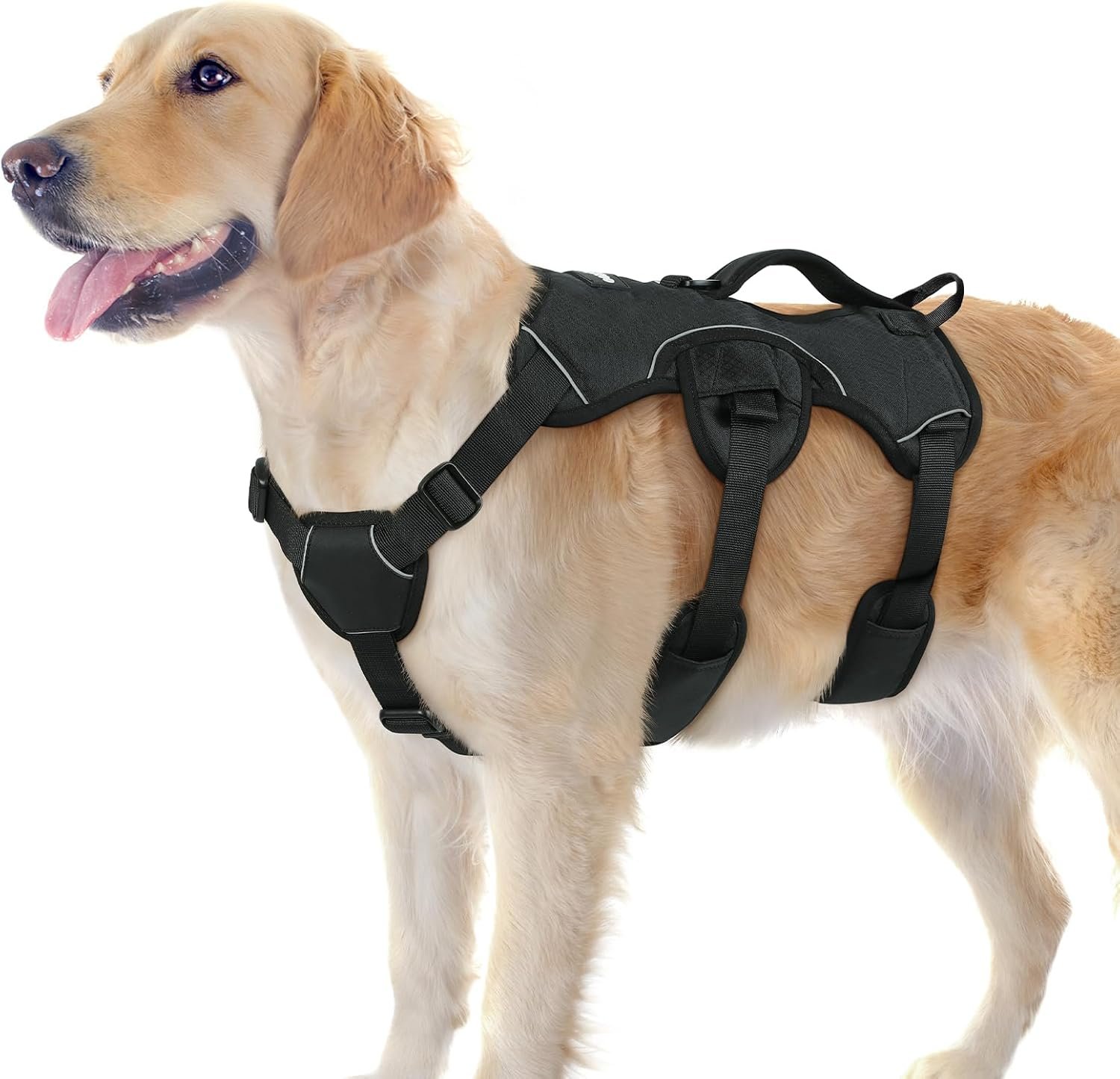 rabbitgoo Escape Proof Dog Harness for Large, No Pull with Lift Handle