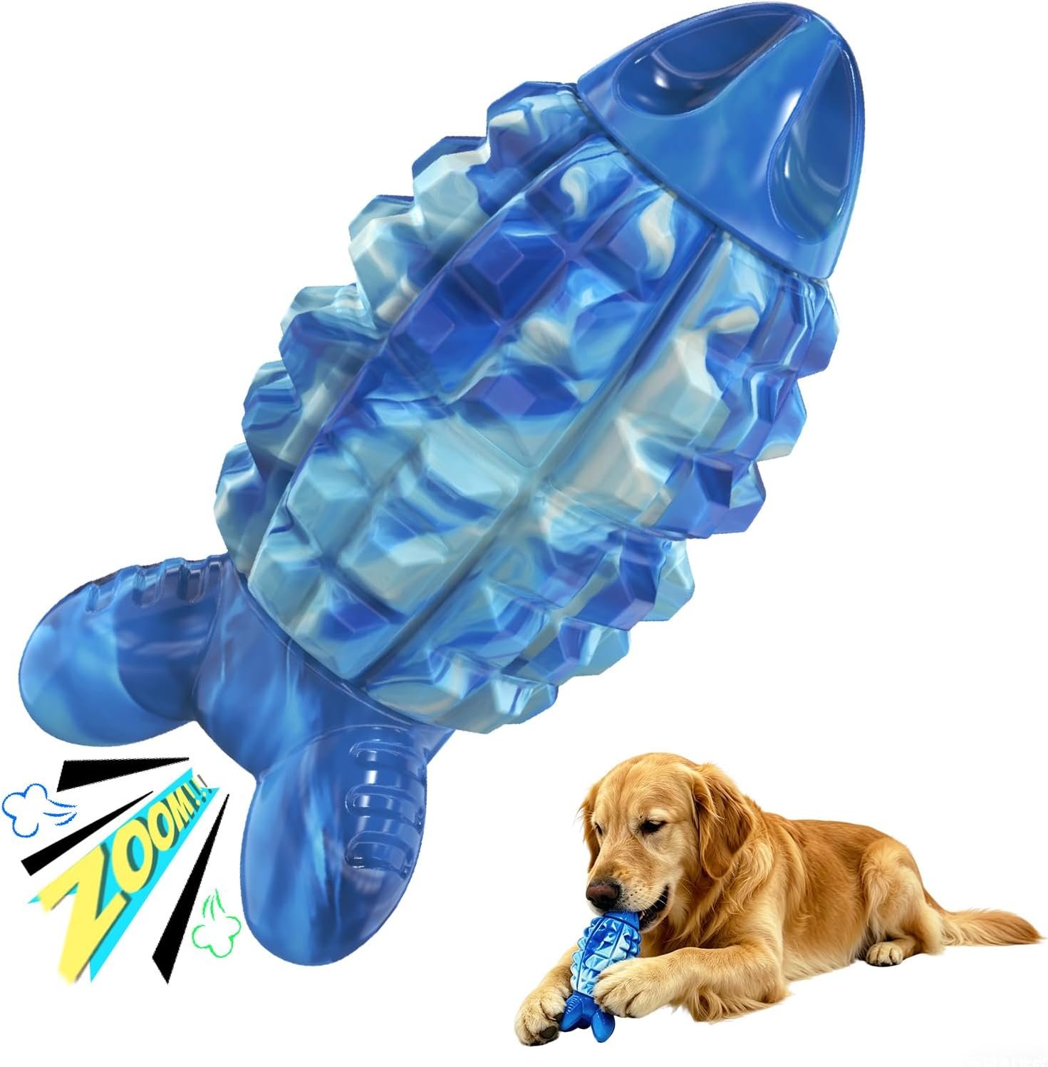 YINEYA Tough Dog Toys for Aggressive Chewers, Dog Chew Toys, Blue