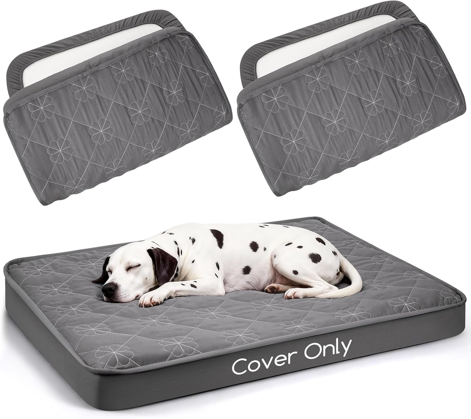 Dog Bed Covers with Waterproof TPU Backing, 36″ x 27″, 2 Pack
