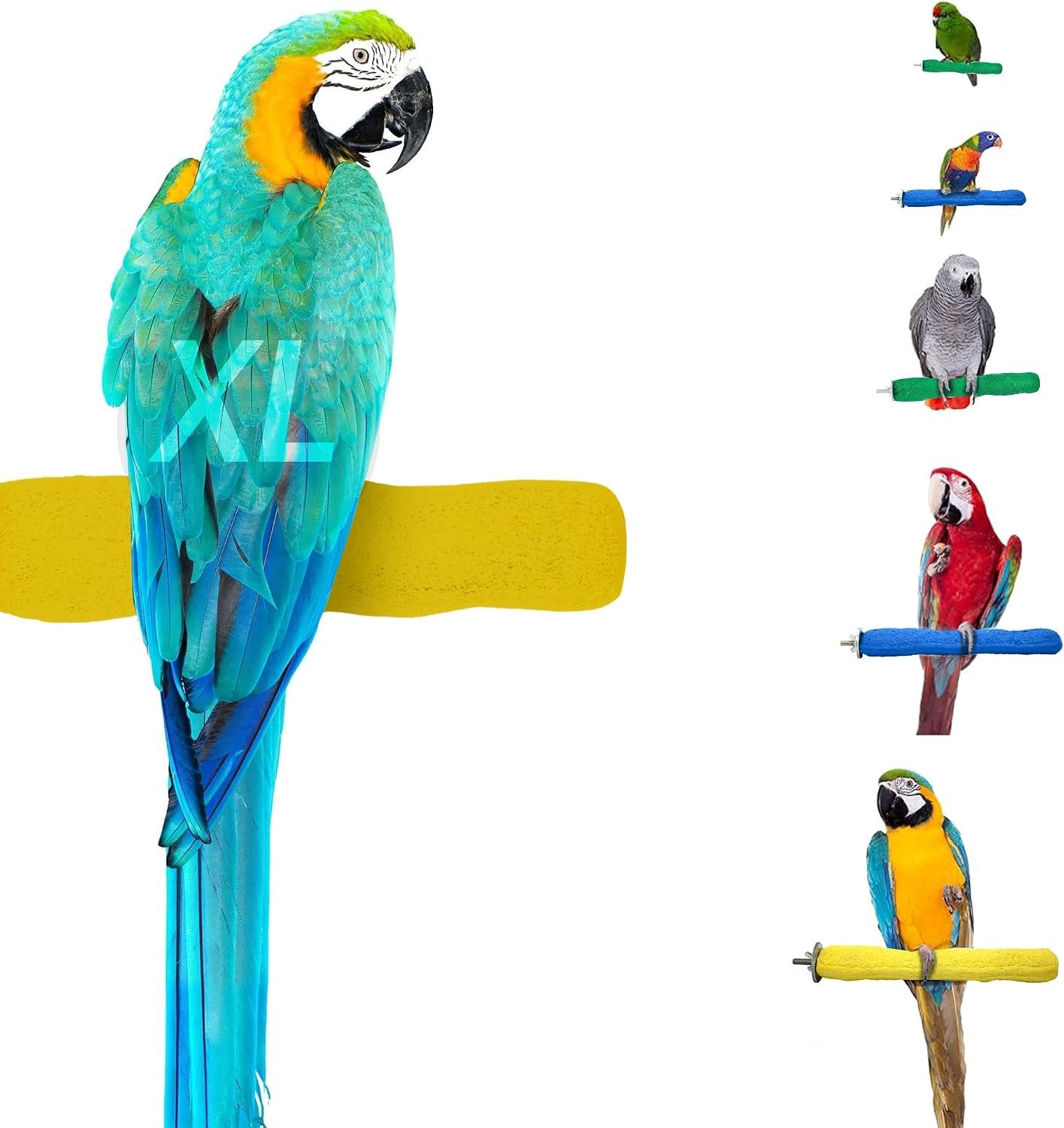 Sweet Feet and Beak Comfort Grip Safety Bird Perch, X-Large Pedicure Perch