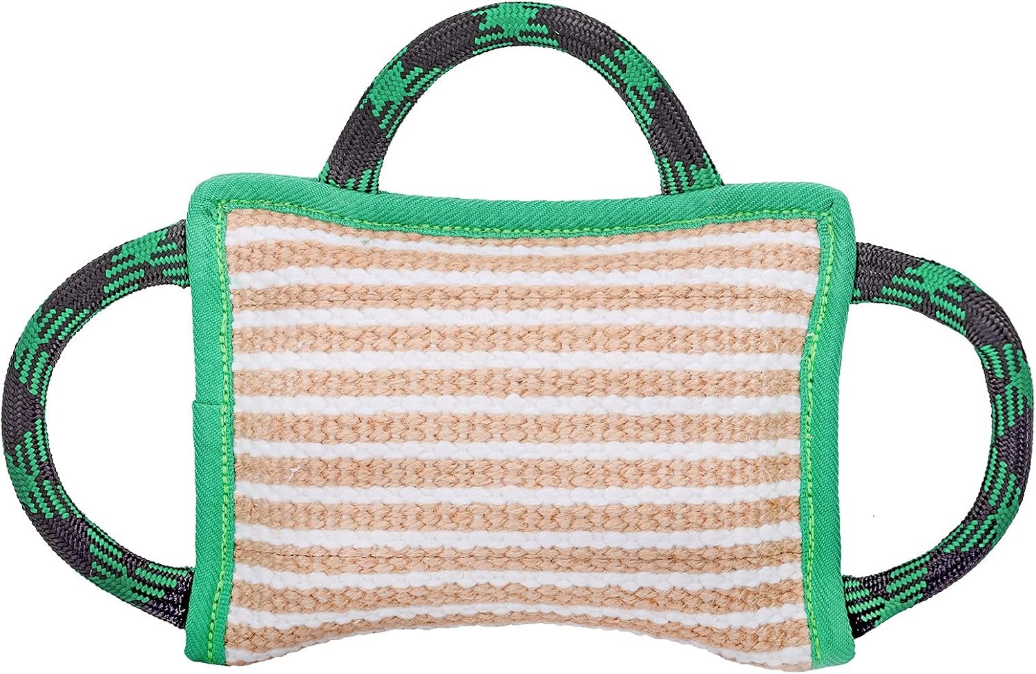 ToLanbbt Dog Toy, Tug of War Jute Bite Pillow (11′ x 7.8′), Training Equipment for Medium to Large Dogs, Green