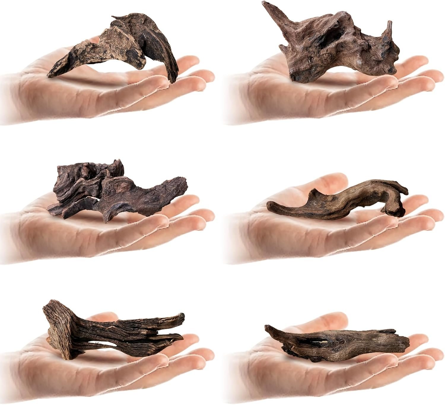 Tfwadmx Natural Small Coral Driftwood for Aquarium Decor 6 Pcs 4-6″ Fish Tank Decorations Reptile Decor Assorted Driftwood Branch Reptile Tank Wood Decor
