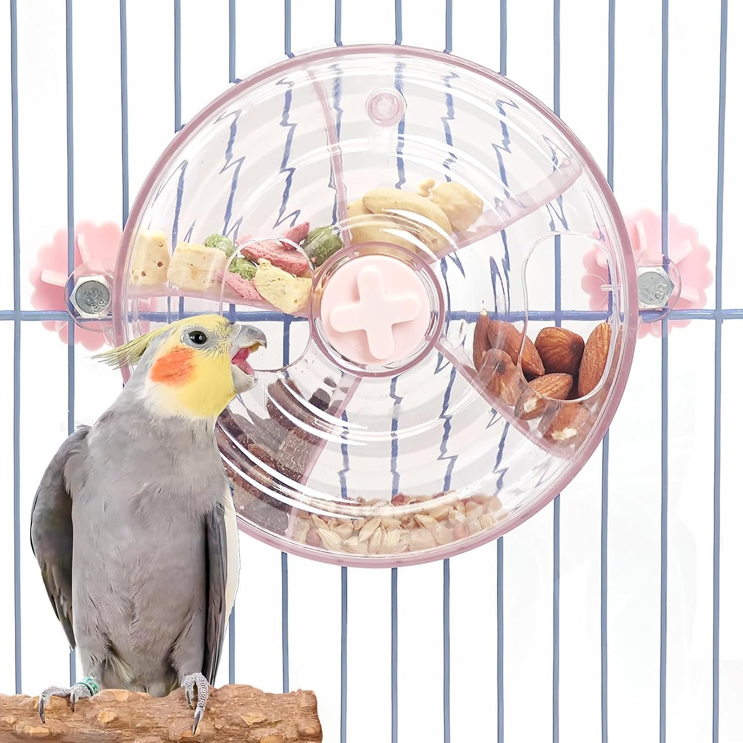 BNOSDM Bird Foraging Toy, Enrichment Parrot Puzzle Toys Transparent