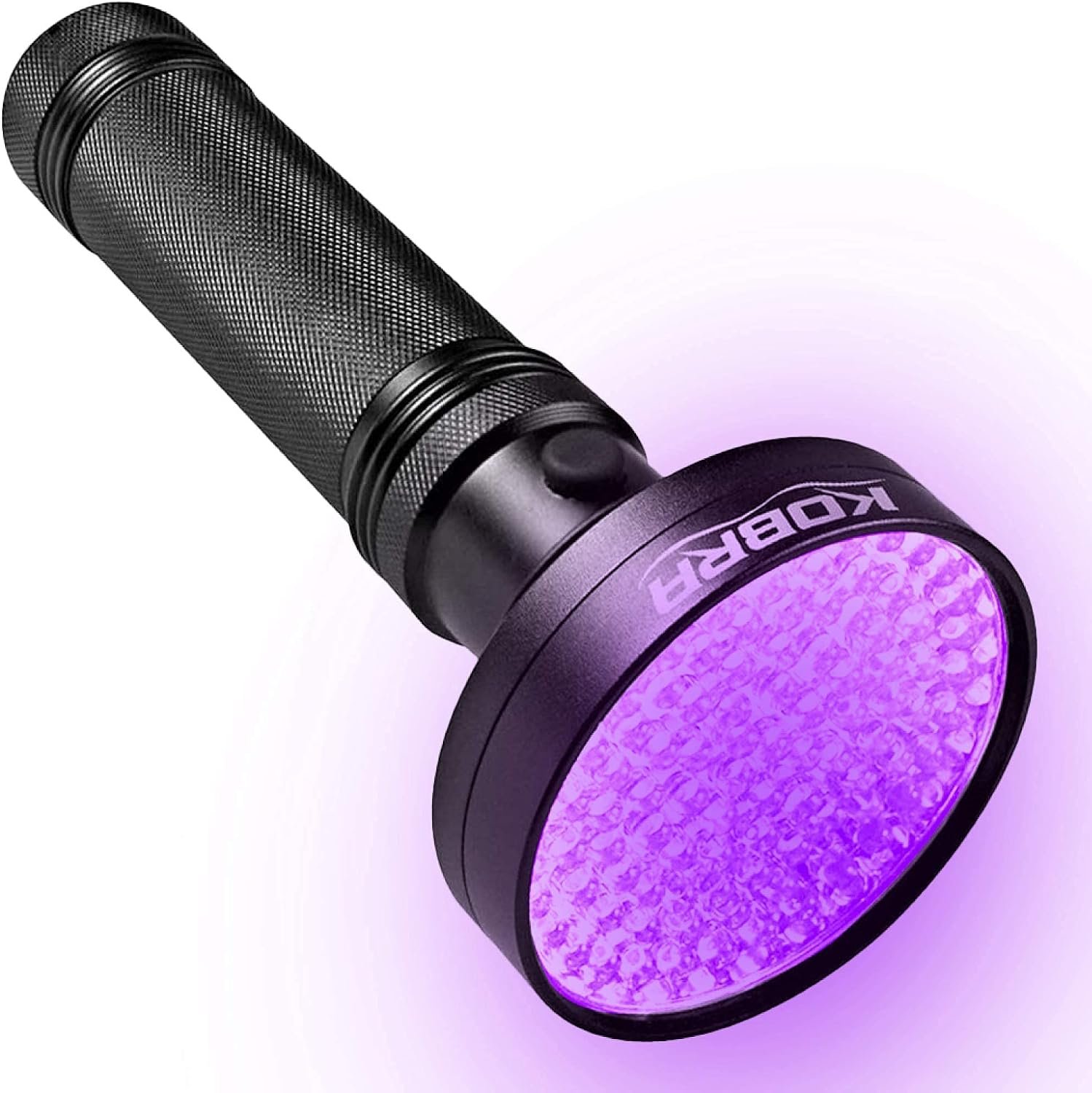 Kobra UV Black Light Flashlight 395nm – 100 LED Portable UV Light & Black Light for Pet Urine Detection – Home or Hotel Bed Bugs, Leaks & Counterfeit Money Inspection – 18W, (Black)