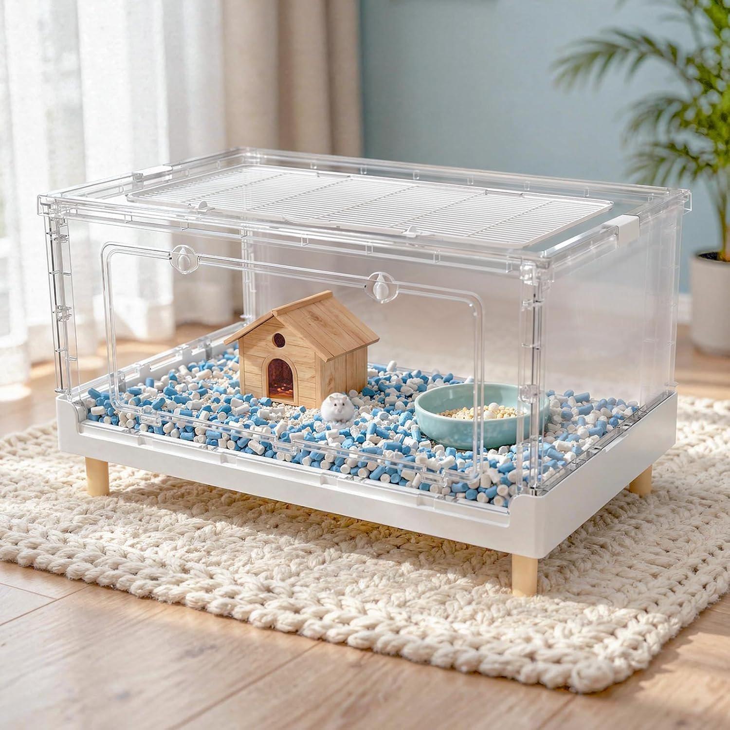 27.6″ Large Hamster Cage, 13.4″ High Dwarf Enclosure