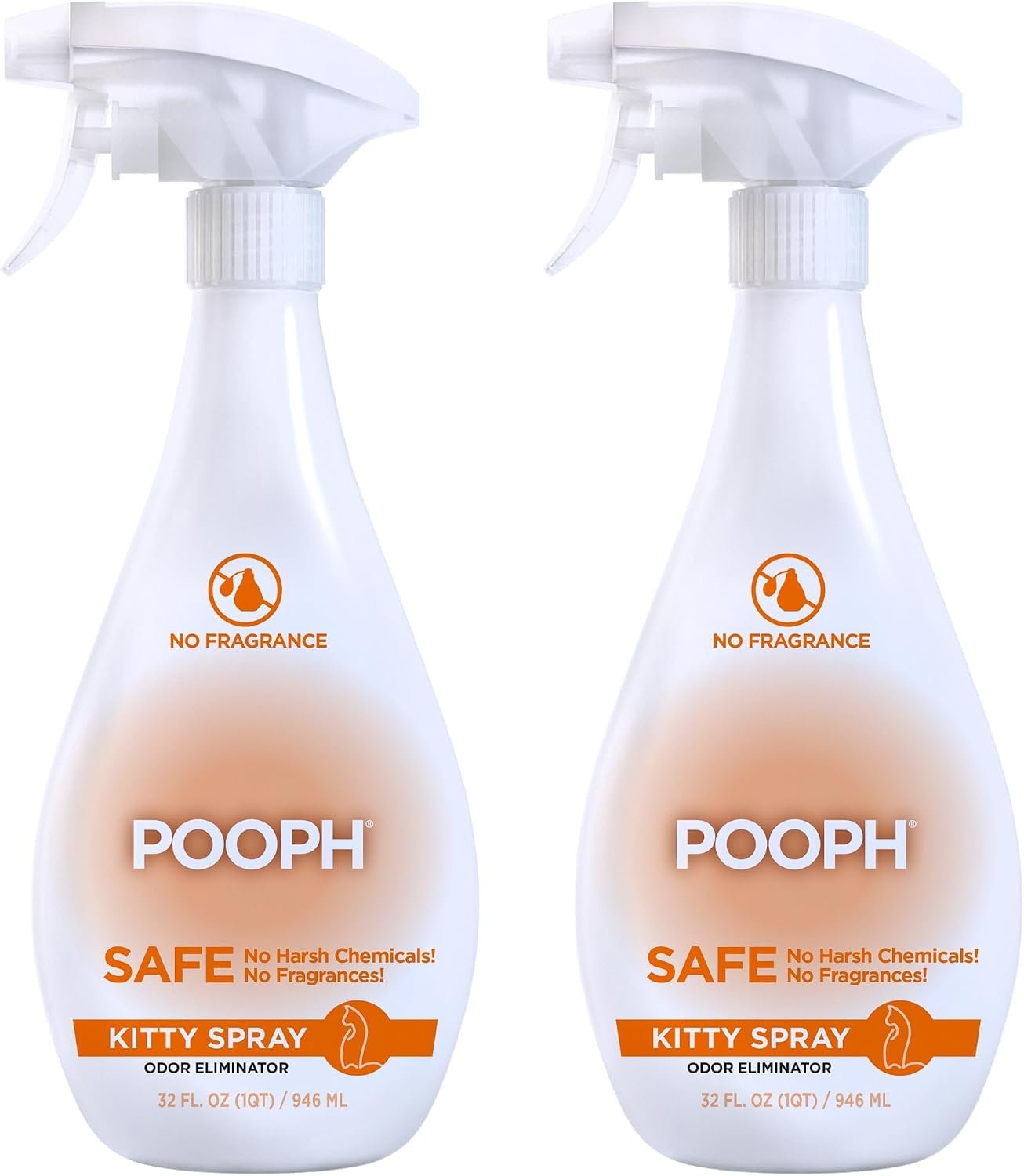 POOPH Kitty Odor Eliminator Spray for Cats, 32 oz – Pack of 2