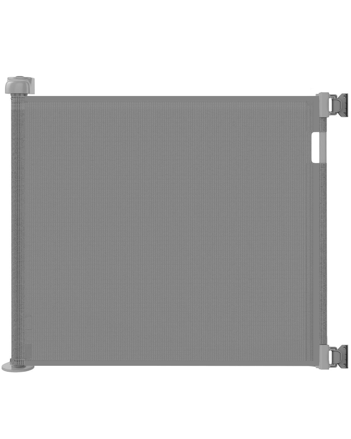 Retractable Dog Gate and Baby Gate for Stairs, 33″H x 55″W, Drill Mount