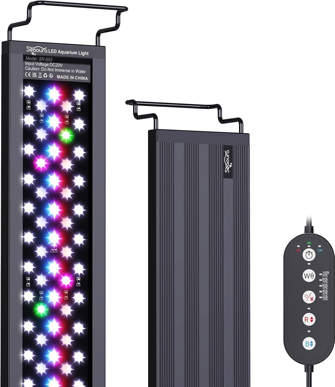SEAOURA WRB LED Aquarium Light with Timer for 24-30in Freshwater Fish Tank
