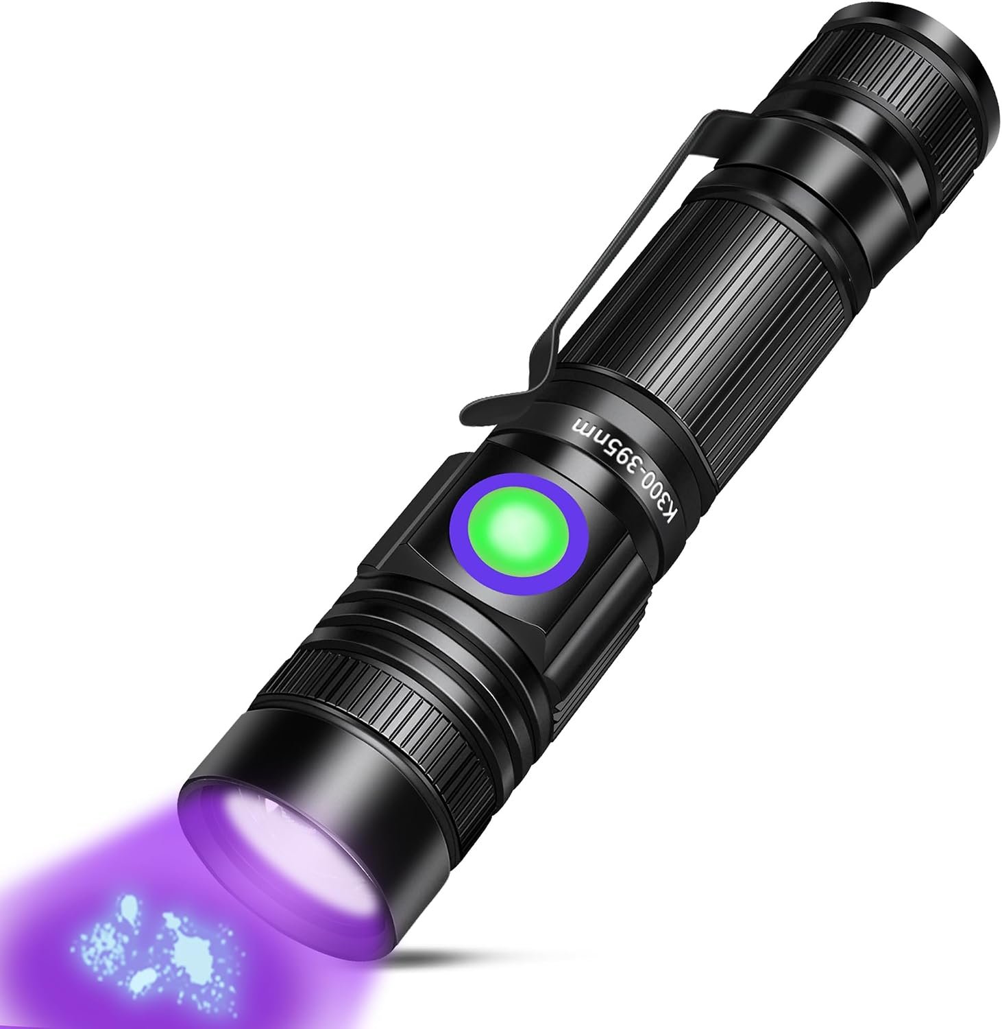 UV Black Light Flashlight Mini Woods lamp Portable USB – C Rechargeable Blacklight 395nm Powerful LED Handheld Ultraviolet Flashlights Focusable, uv Light for Resin Curing – Pet Urine Detection