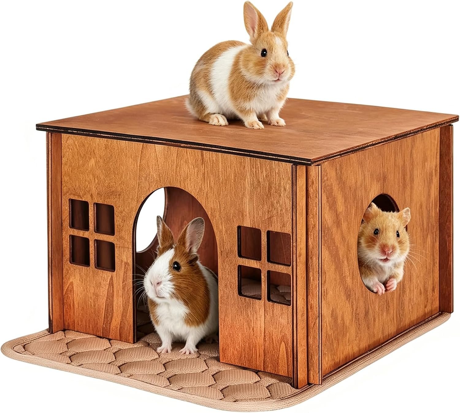 Wooden Guinea Pig Hideout, Small Animal Houses Habitats