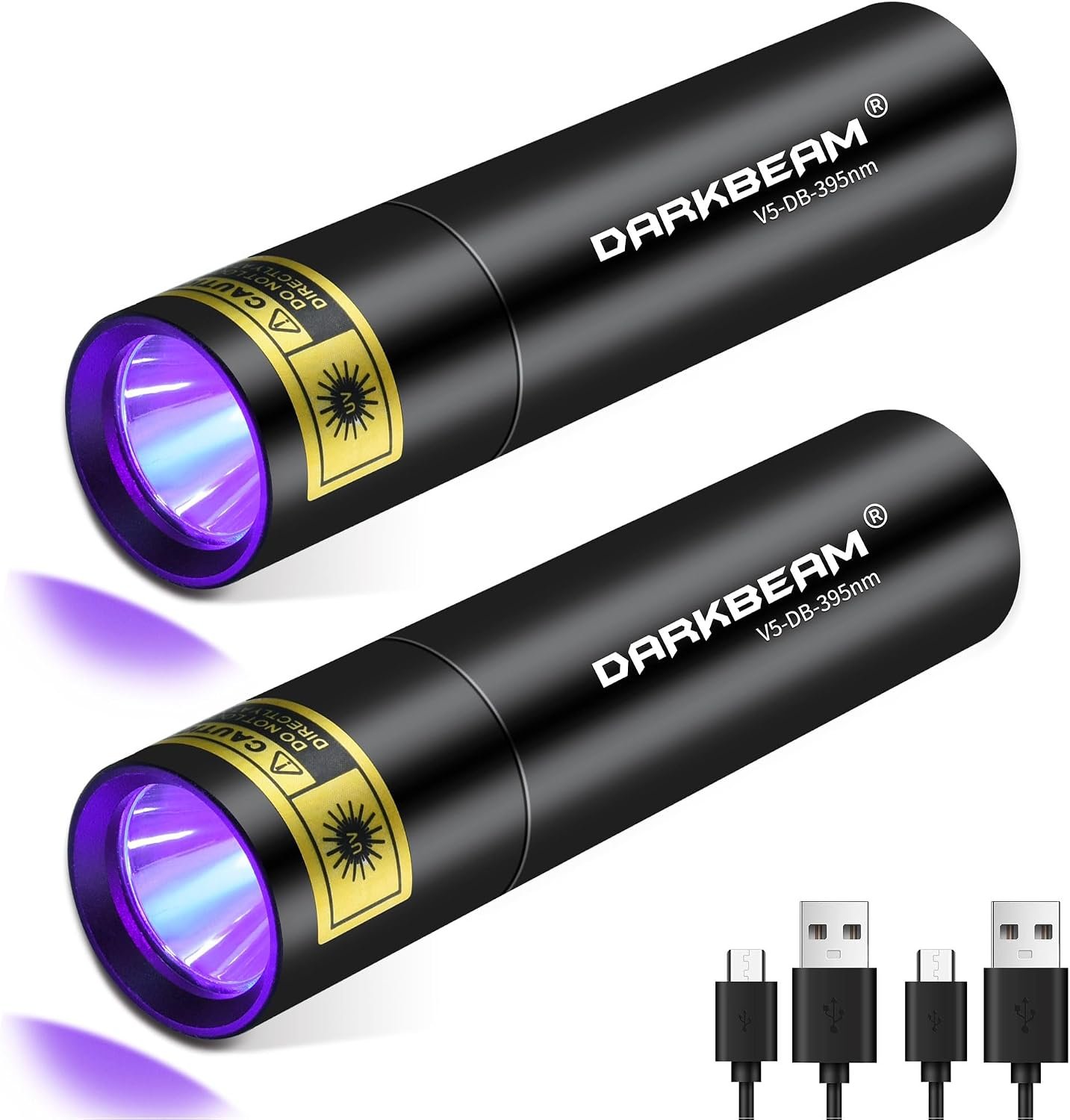 DARKBEAM Flashlight UV Black Light 395 NM, Mini but Powerful USB- C