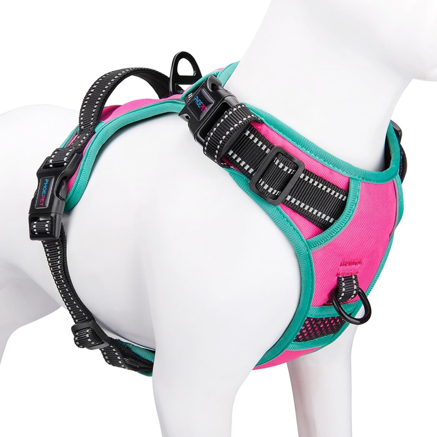 PHOEPET Upgraded No Pull Dog Harness, Reflective Adjustable Vest