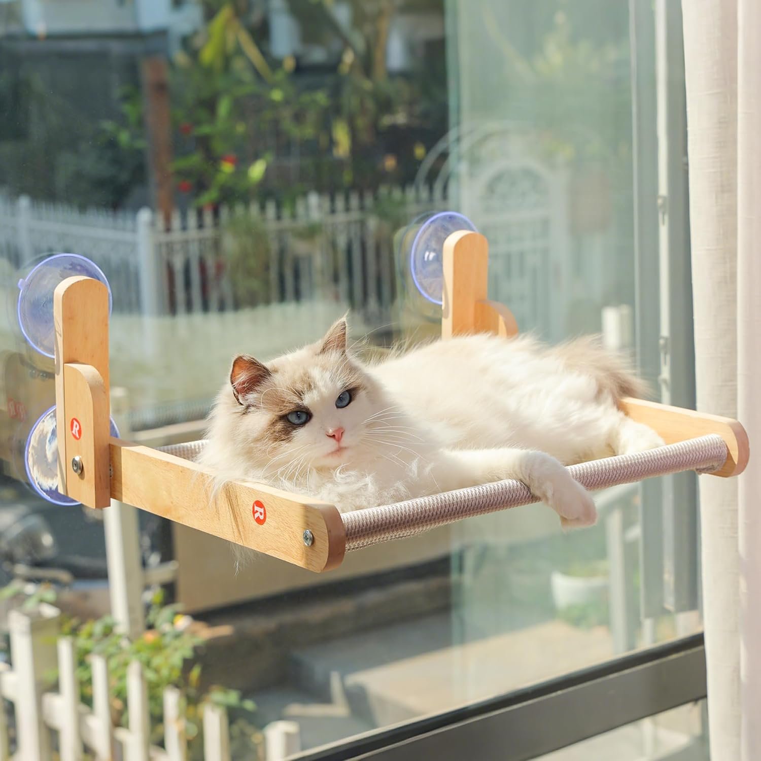Cat Window Perch, Foldable Cat Hammock with Breathable Mesh Cover