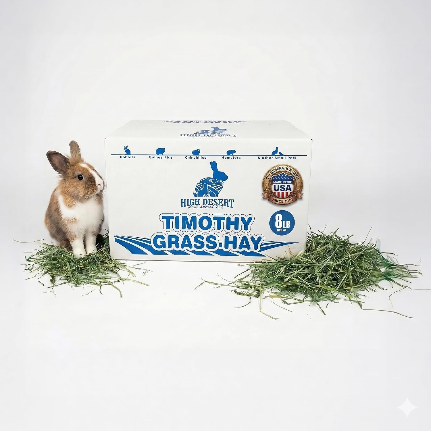 High Desert 1st Cut Timothy Hay for Rabbits, Guinea Pigs, Small Pets, 8 lb