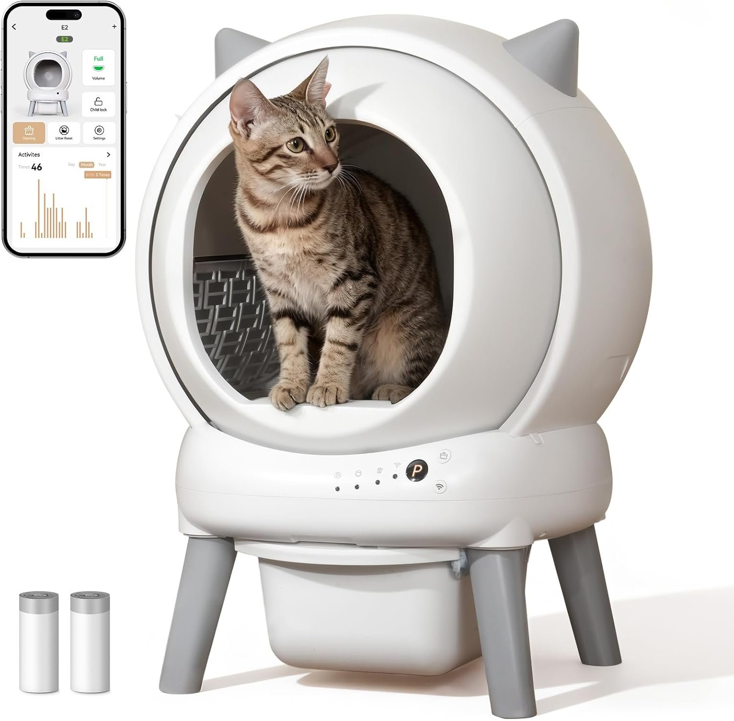 Automatic Litter Box, Self Cleaning Cat Litter Box for Multiple Cats