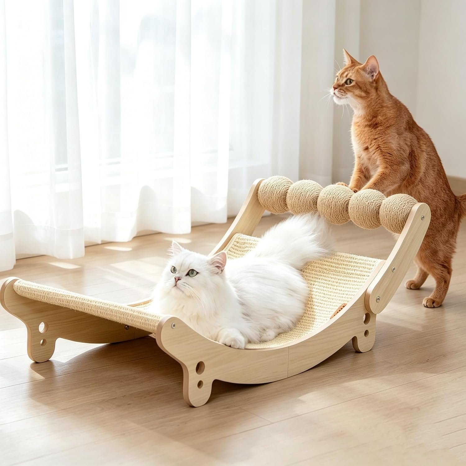Sisal Cat Scratchers for Indoor Cats, Cat Bed,31.89 in-Sisal Ball