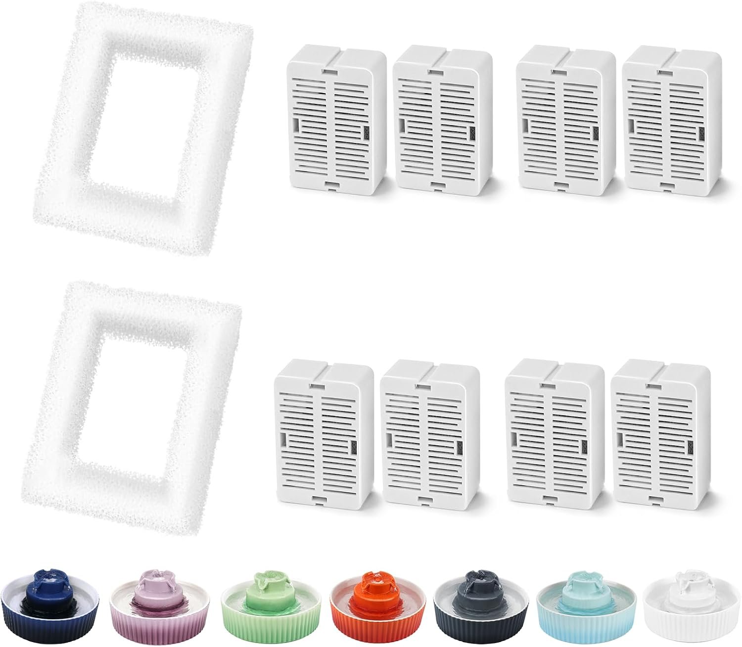 Lawfery 8 Pack Ceramic Cat Water Fountain Filters Replacement