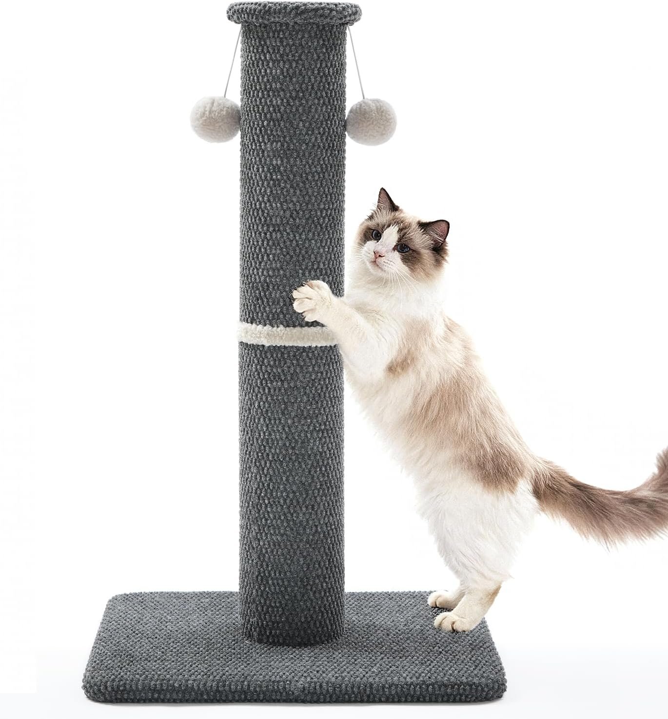 Made4Pets Tall Cat Scratching Post, Carpet Scratcher for Indoor Cats, 33″