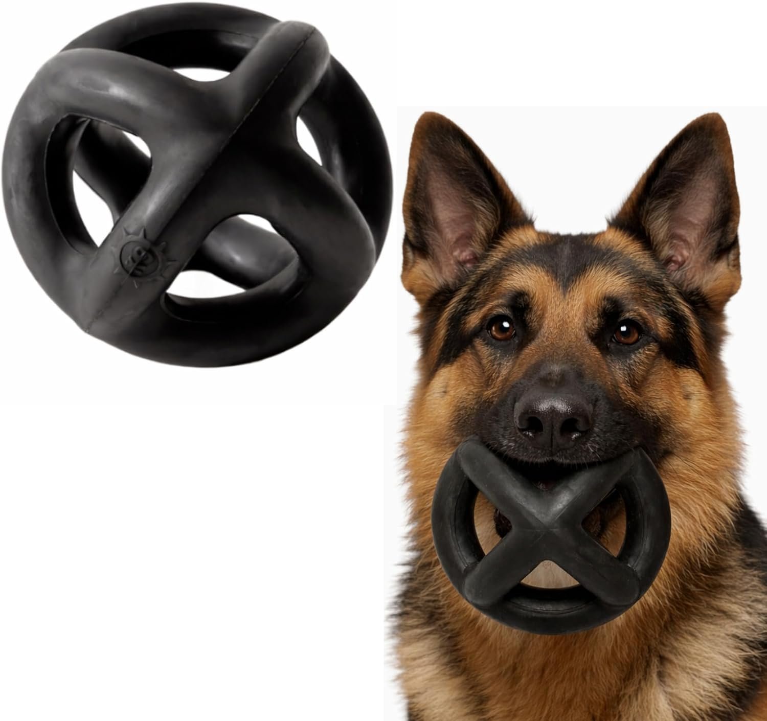 Monster K9 Ring Ball – for Toughest Chewers, Natural Rubber Dog Toy, 5.5 in