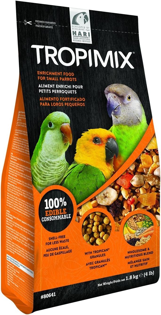 Hari Hagen Tropimix Enrichment Food for Small Parrots, 4 lb. (1.8 kg)