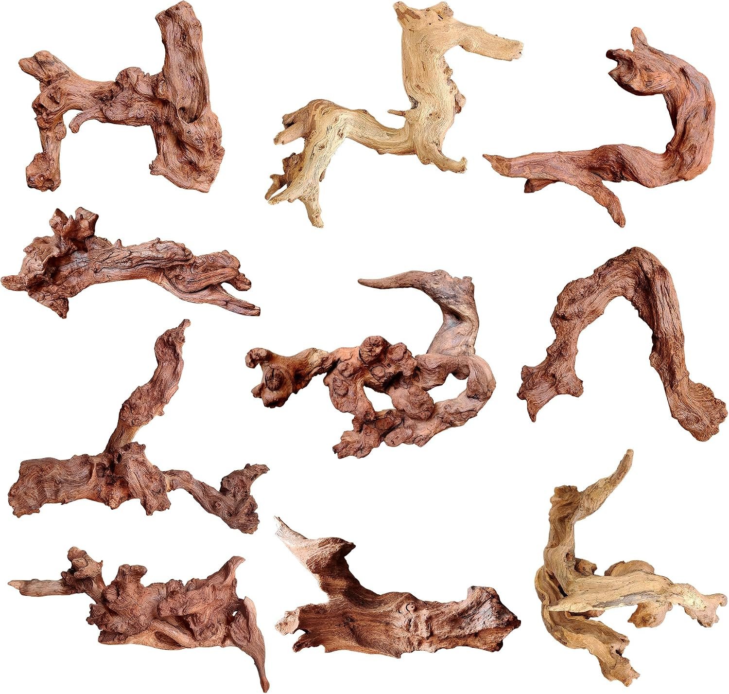 majoywoo Natural Small Driftwood for Aquarium Decor Reptile Decor
