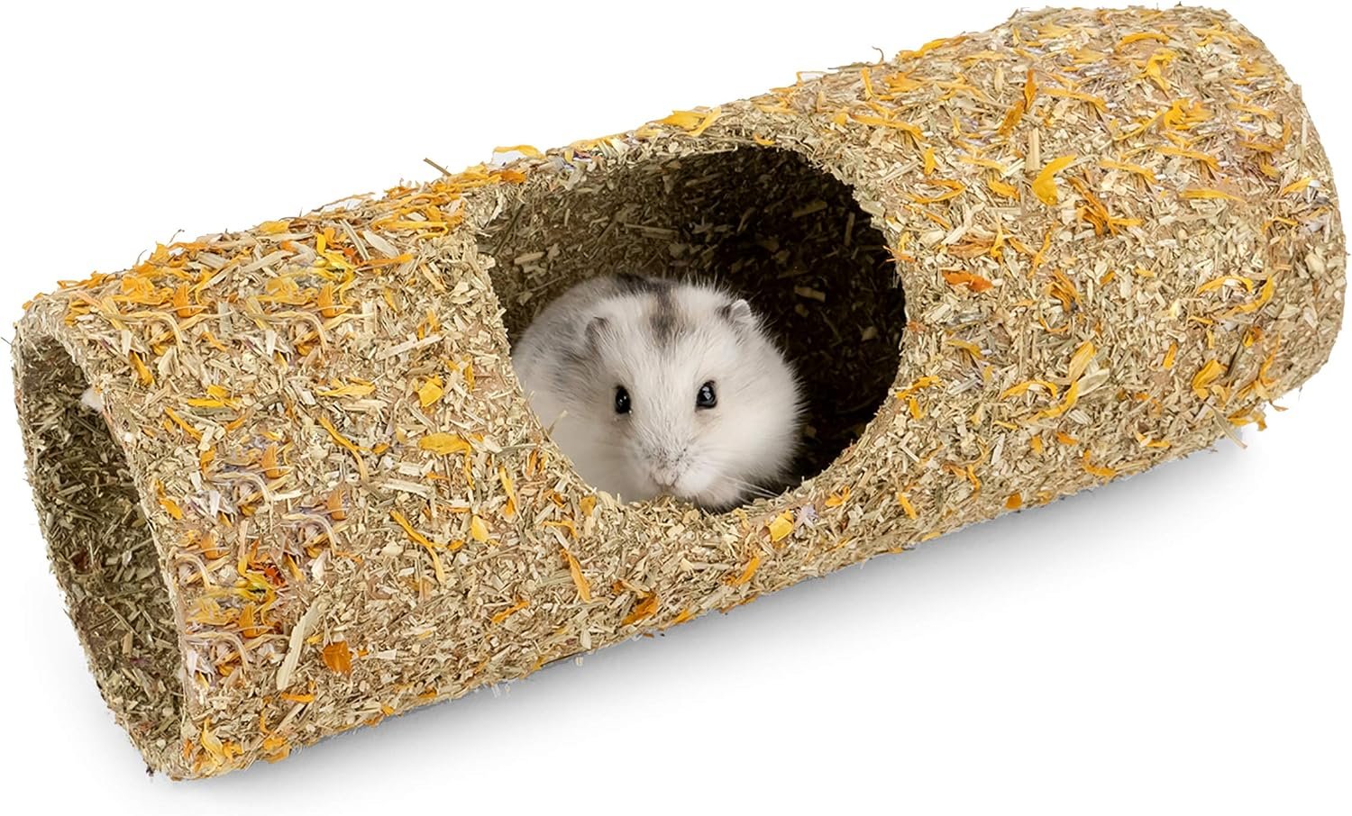 Niteangel Creative & Composable Hamster Tunnel – DIY & Build Unique Tube Burrow as Hideout for Small Sized Animals Like Hamsters Mouse Gerbils Mice (Tunnel W/Hole)