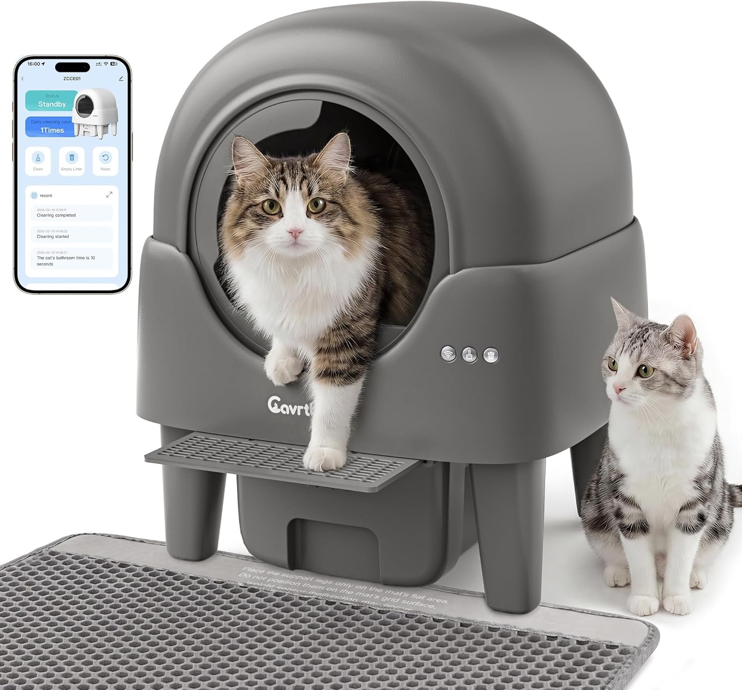 Automatic Litter Box, Self Cleaning Litter Box with APP Control