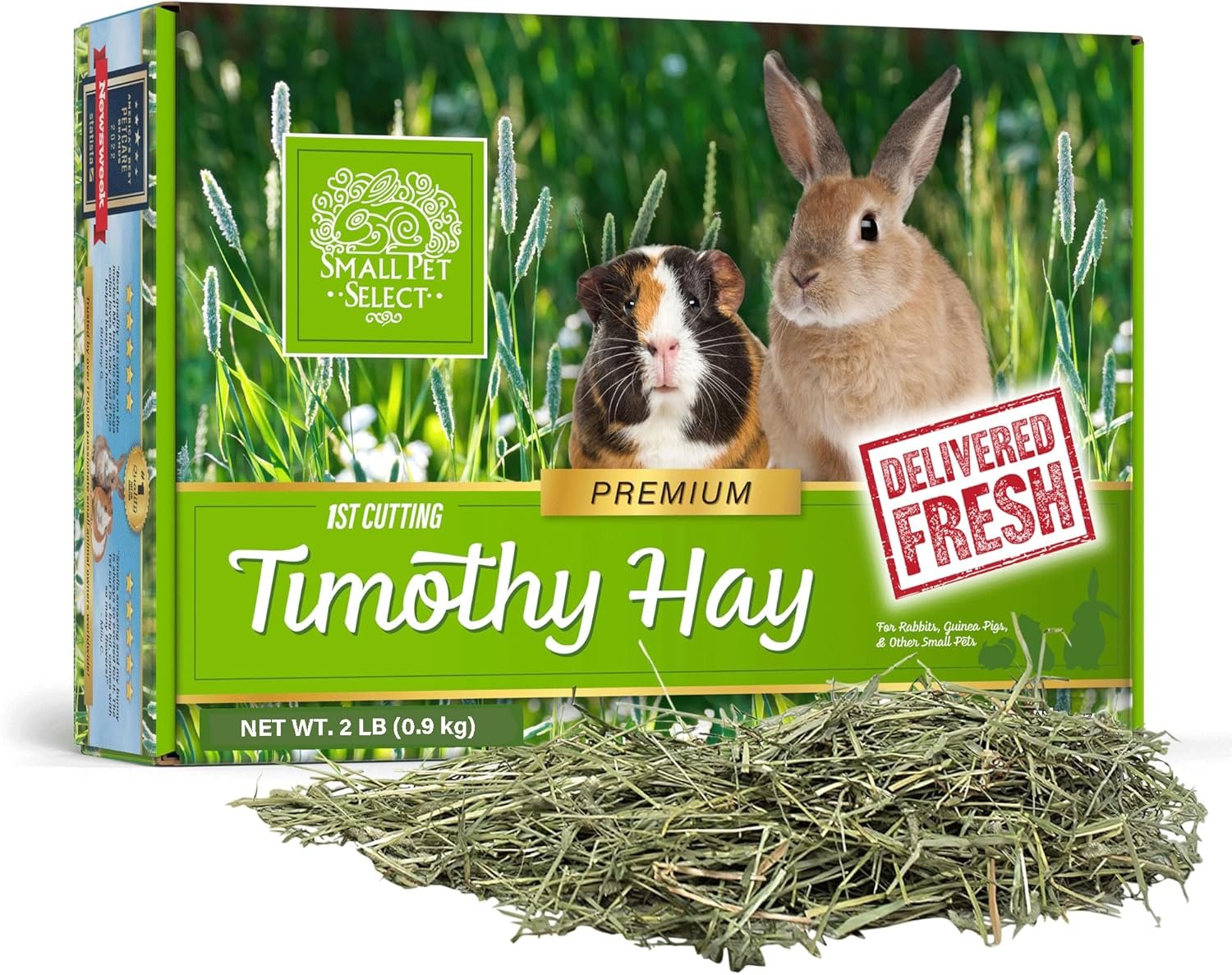 Small Pet Select 1st Cutting Timothy Hay for Rabbits & Guinea Pigs, 2 lb