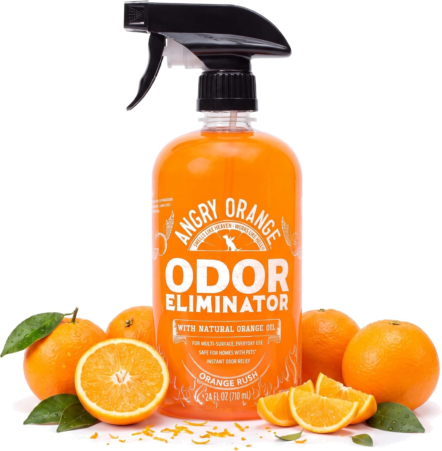 ANGRY ORANGE Pet Odor Eliminator for Dog and Cat Urine, Orange Rush, 24 oz