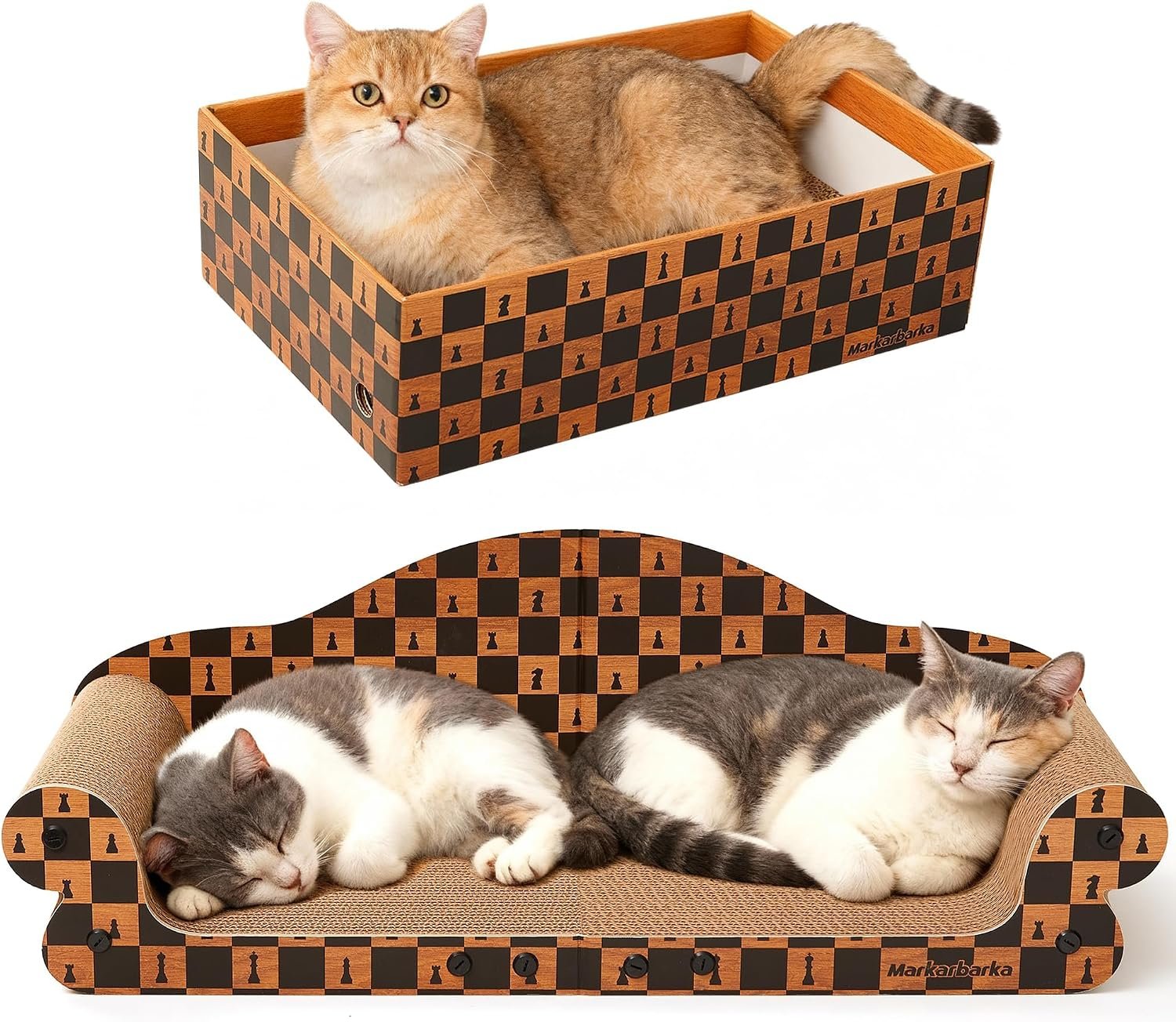 27″ Cat Scratcher Bed & Sofa, Large Cardboard Cat Scratch Couch