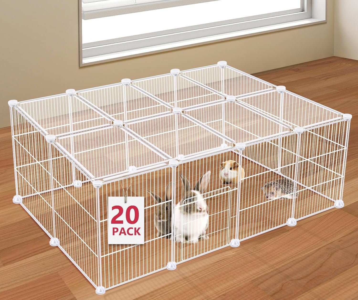 VISCOO 20 Panels Small Animal Playpen, Pet Playpen, Guinea Pigs Cages