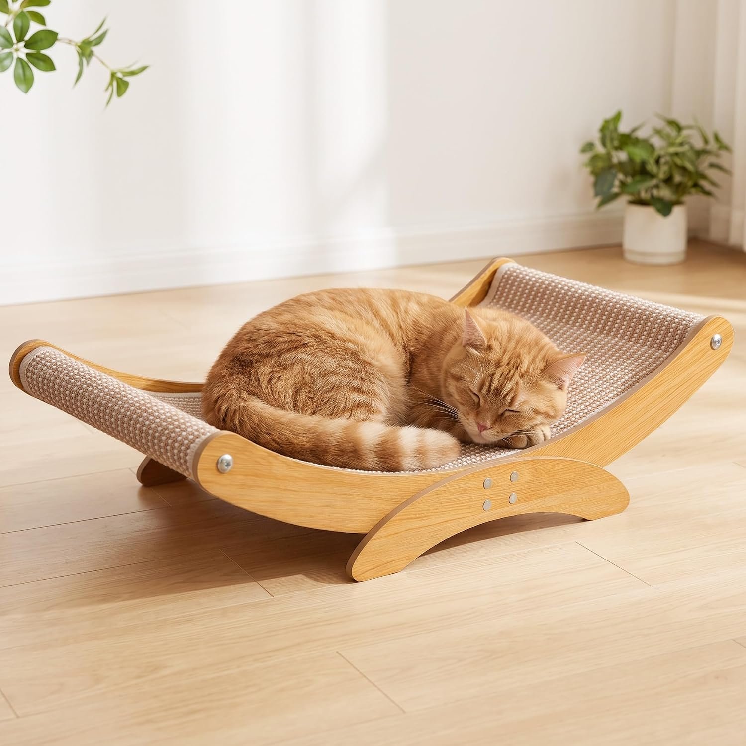 Cat Scratcher Bed for Indoor Cats, 23.6″ Large Sisal Cat Scratching Board