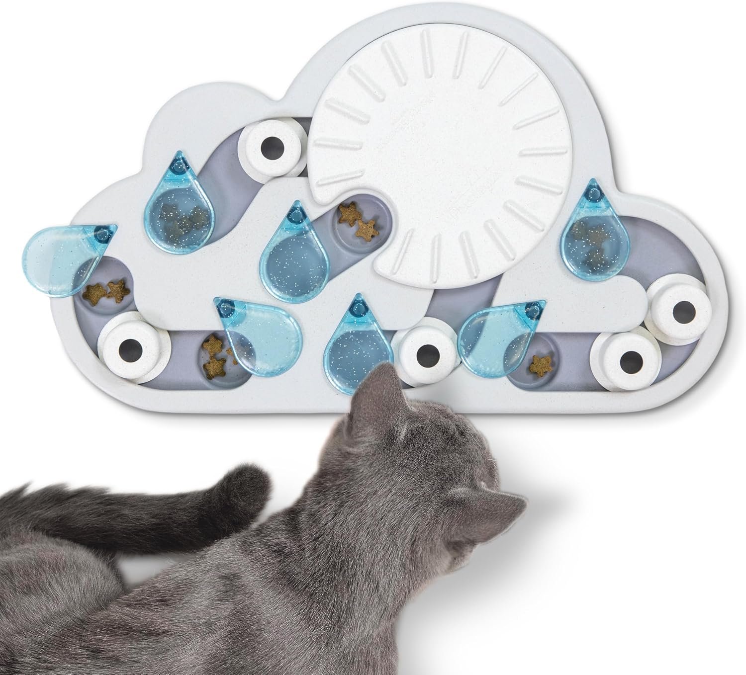 Catstages Nina Ottosson Rainy Day Puzzle & Play Cat Toy Treat Puzzle, 14″