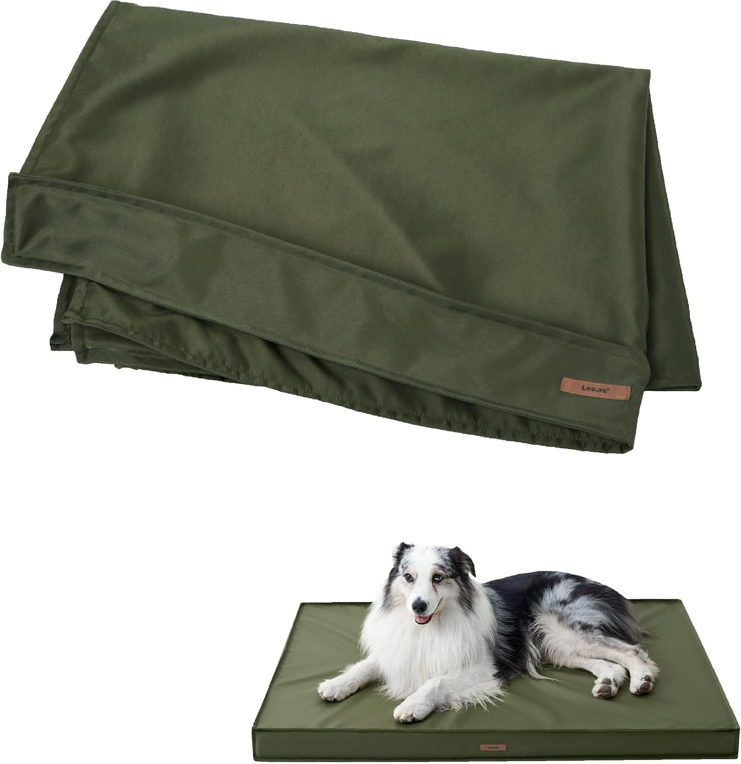 LE SURE Waterproof Dog Bed Cover Replacement, Large 36x27x3in, Green
