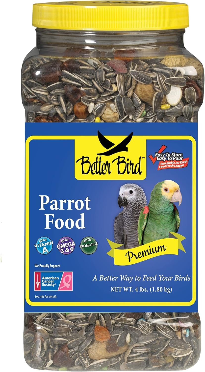 Premium Parrot Food, 4 lb Jar