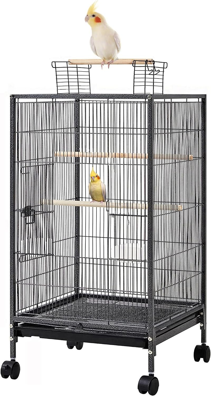 36-Inch Deluxe Sturdy Wrought Iron Bird Flight Parrot Cage