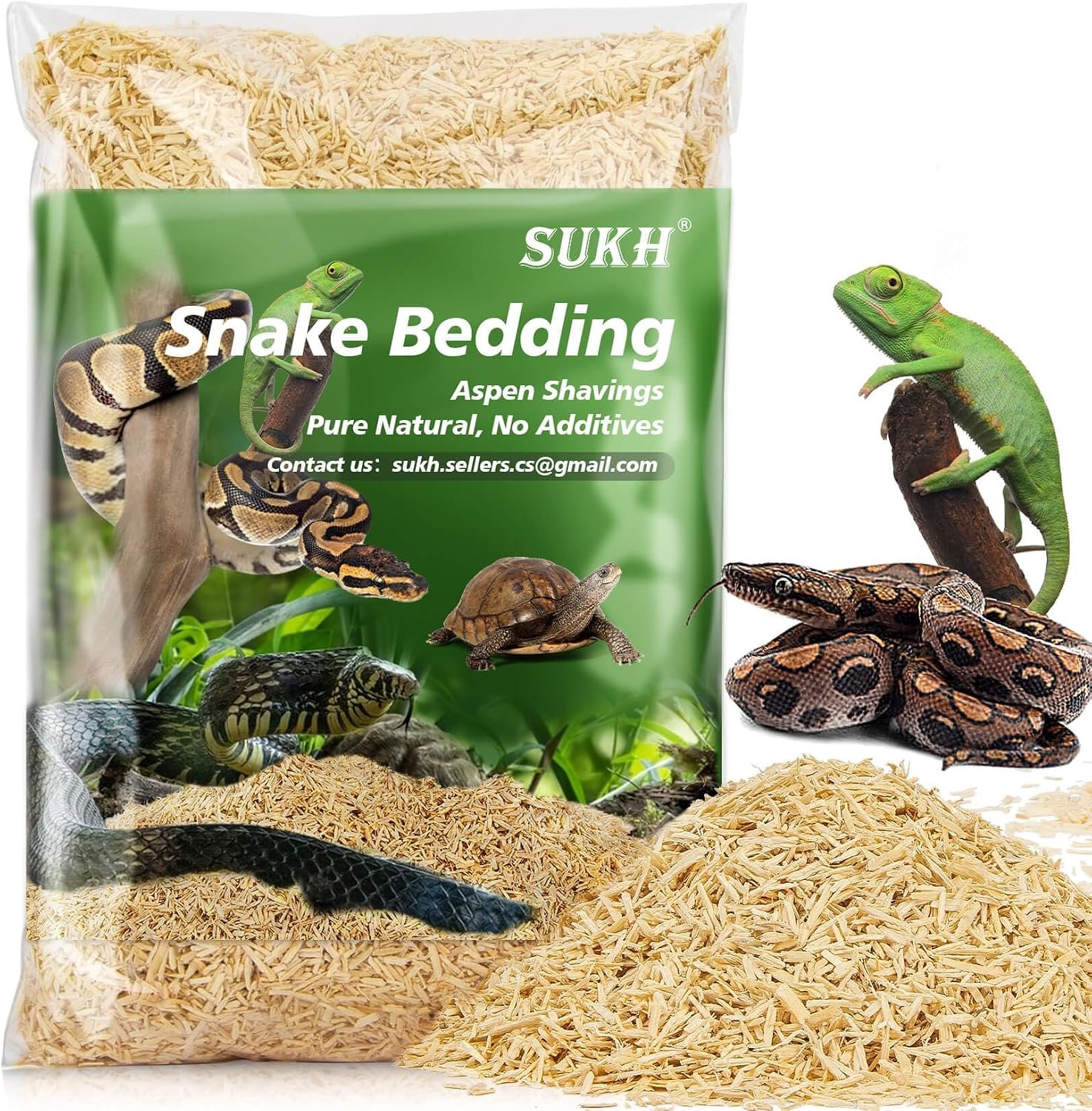 Sukh 14OZ Natural Aspen Shavings Reptile Bedding – Wood Shaving Pet Bedding