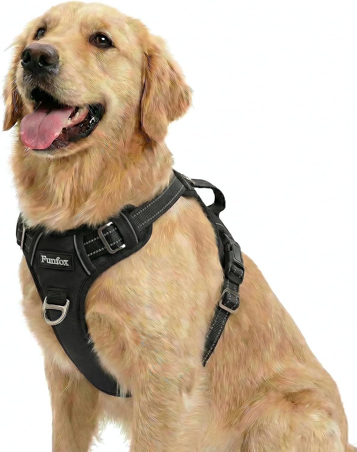 Funfox Dog Harness for Large Dogs, No Pull Pet Vest with Front Clip