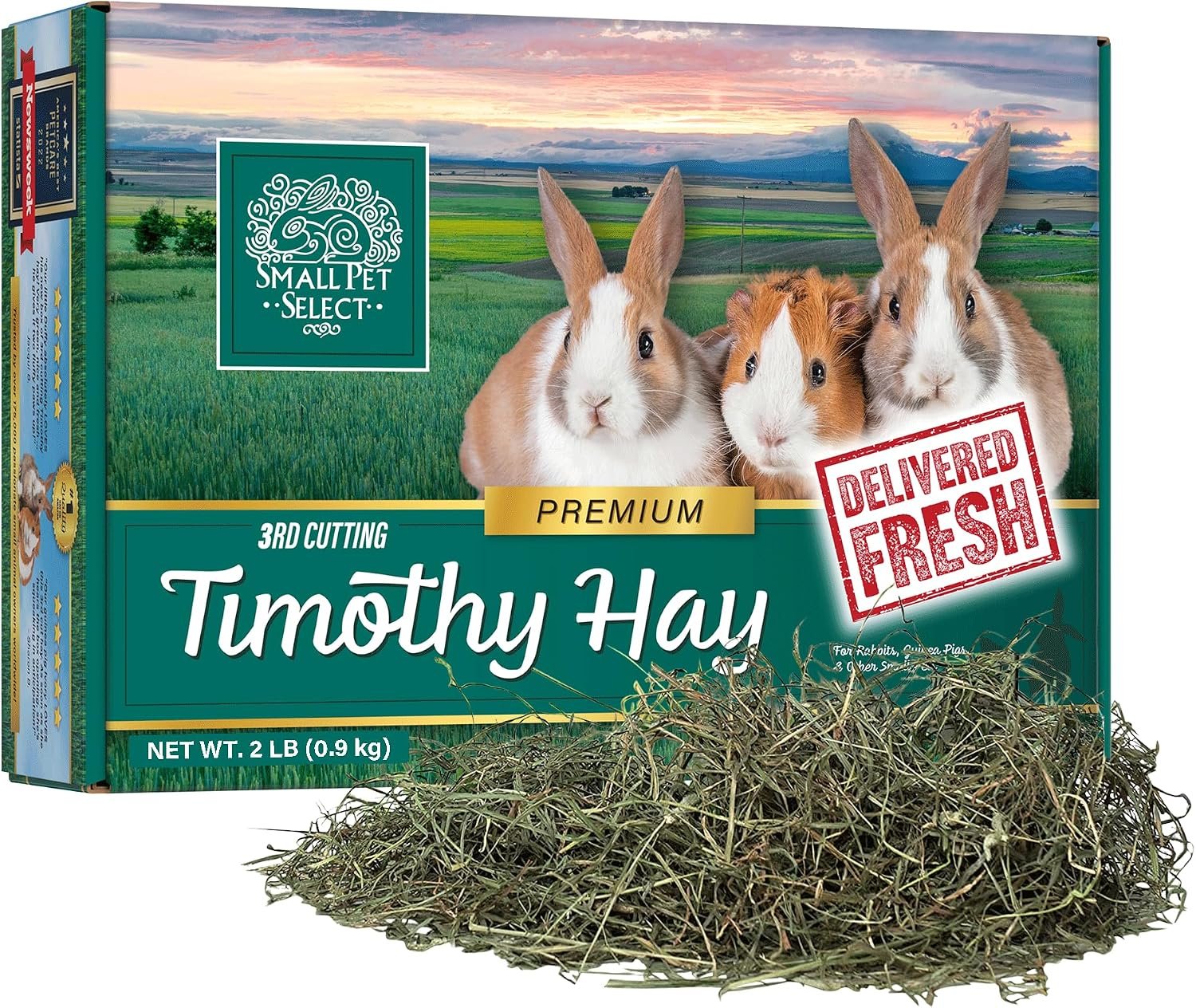 Small Pet Select 3rd Cutting Super Soft Timothy Hay, Picky Eaters, 2 lb
